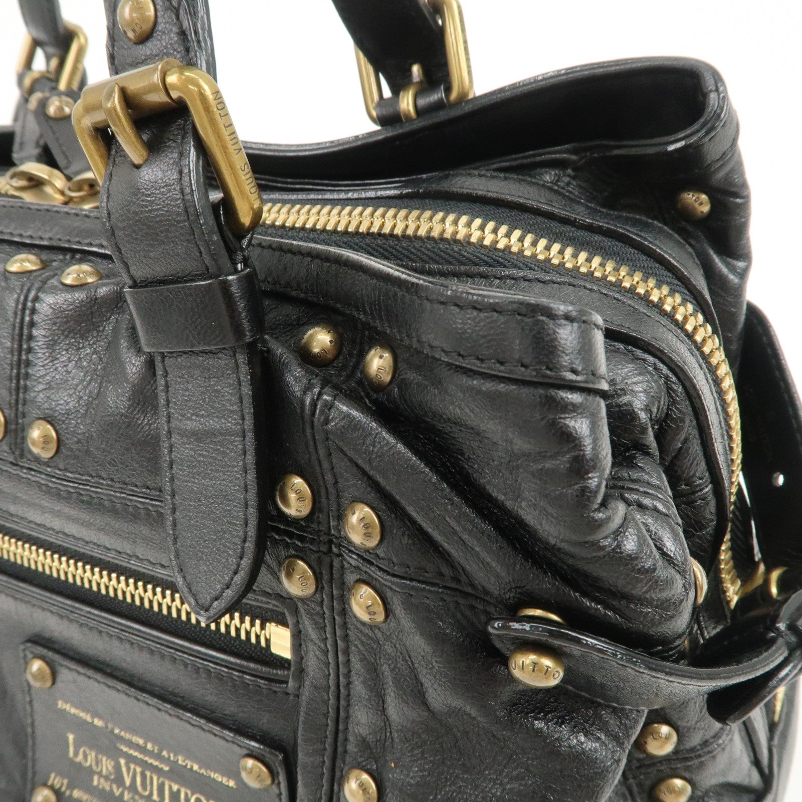 Louis Vuitton Cruise Line Rivet Shoulder Bag Noir Black M95346