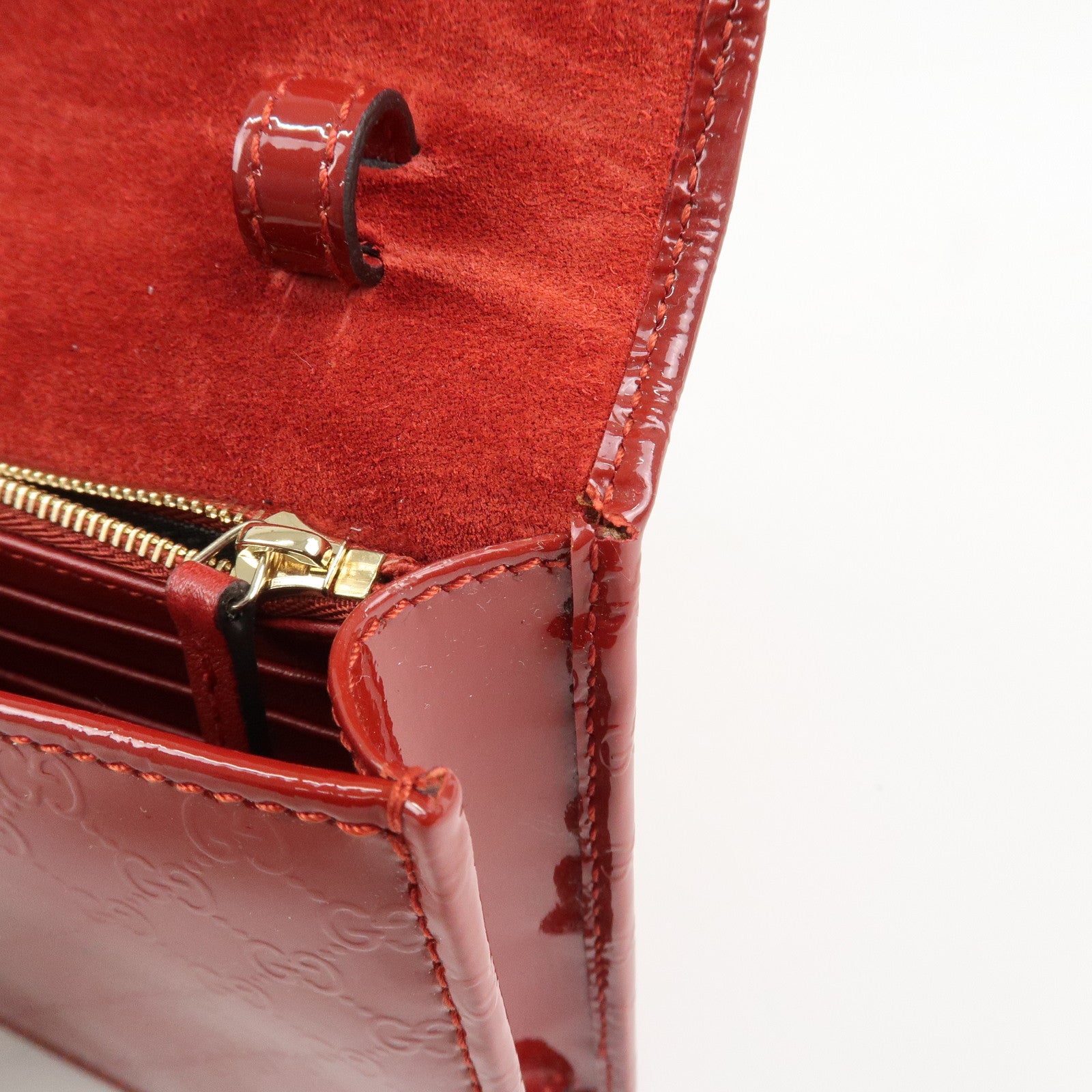 GUCCI Micro Guccissima Leather 2Way Bag Shoulder Bag Red 354086