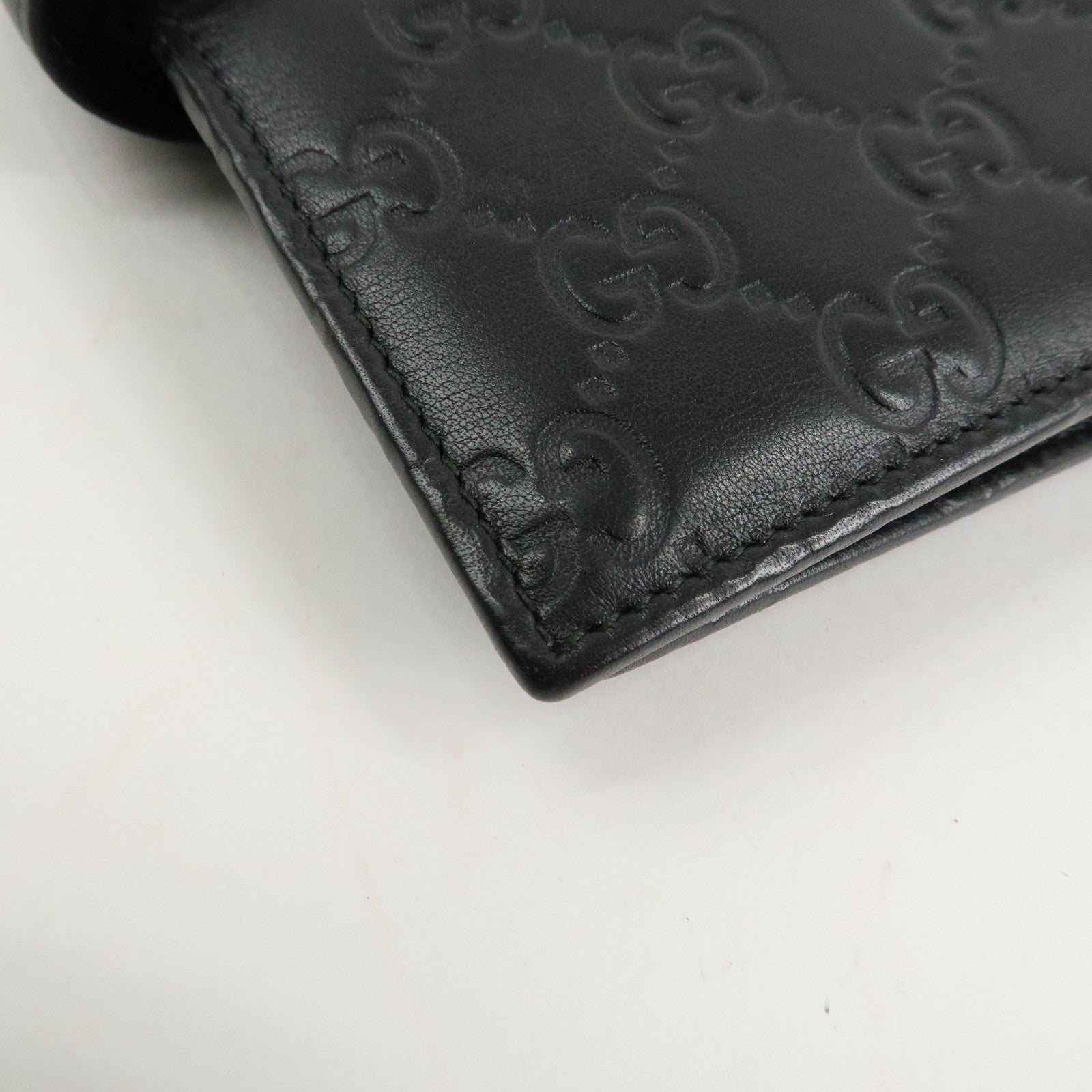GUCCI Guccissima Leather Agenda Planner Cover Black 115241 Used