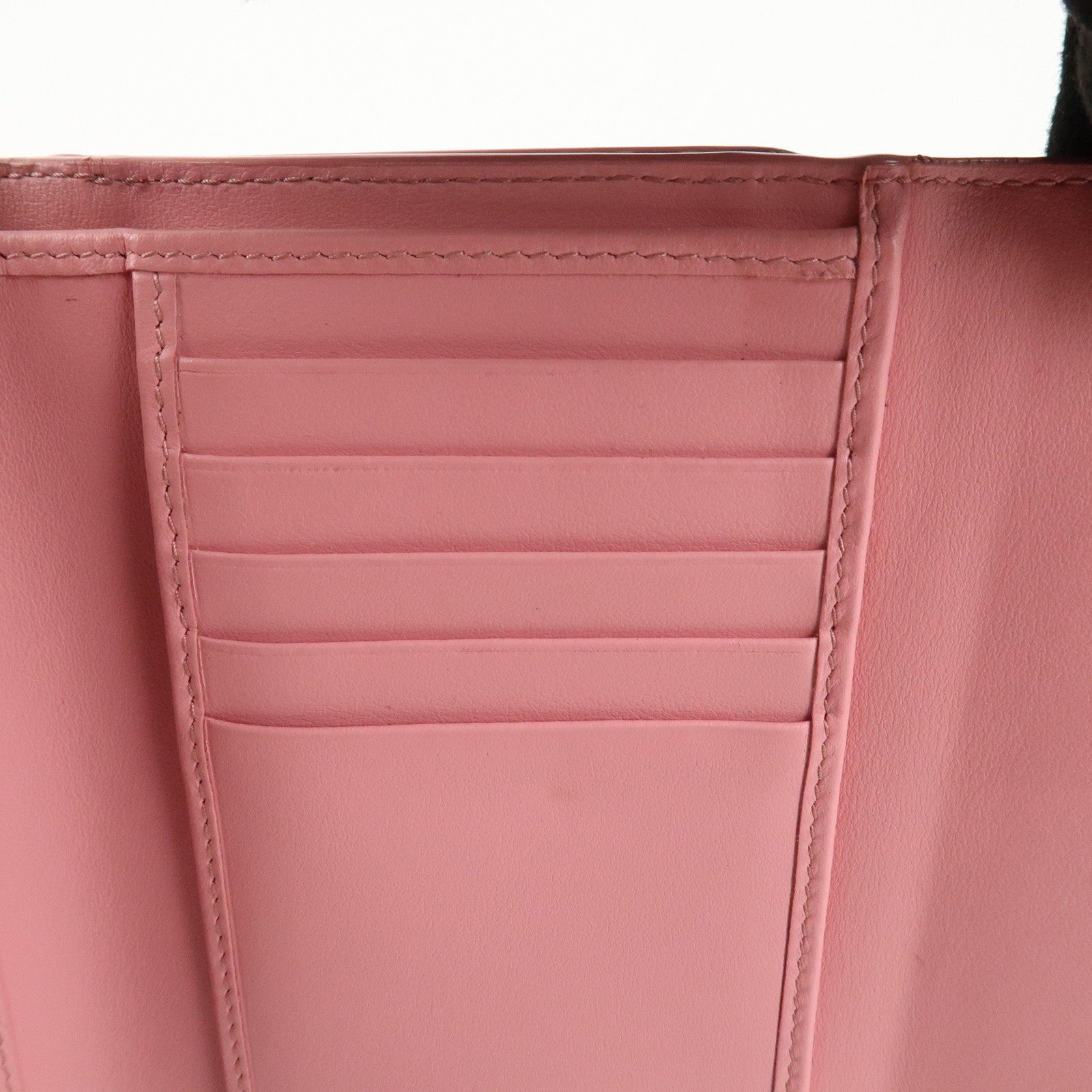 MIU MIU Leather Heart Bi-fold Wallet Pink Red 5ML014 Used