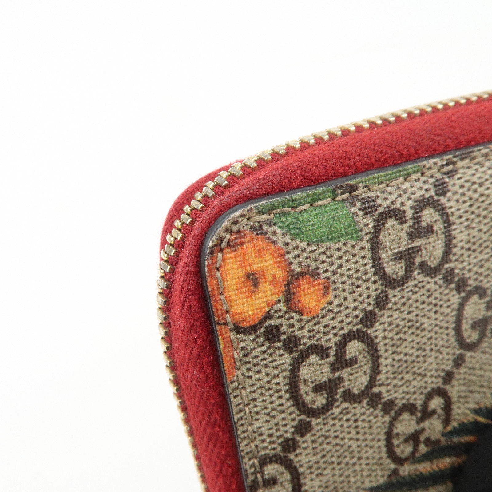 GUCCI GG Supreme Round Zippy Coin Case Beige 424897