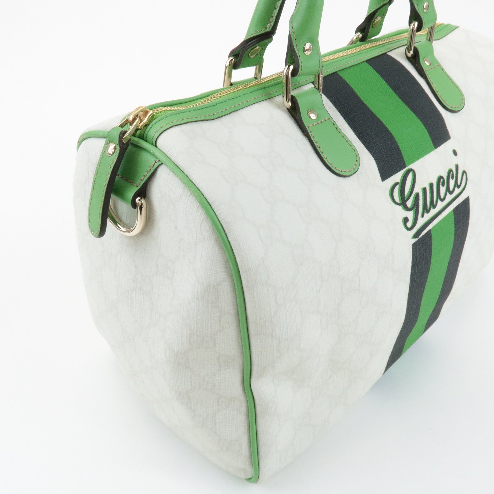 GUCCI JOY Line GG Supreme Leather Boston Bag 189895 Used