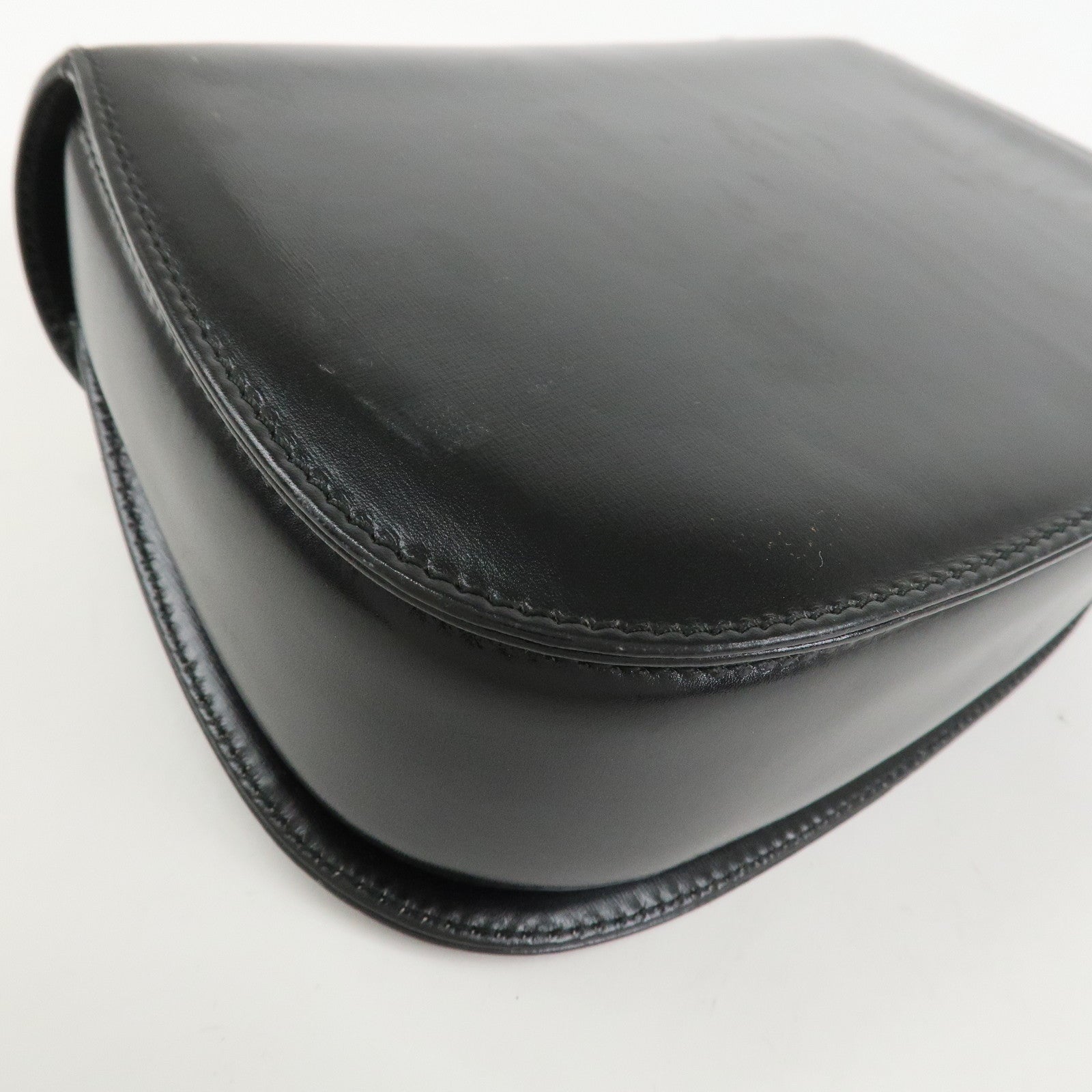 GUCCI Bamboo Leather 2WAY Bag Hand Bag Black 000 2046