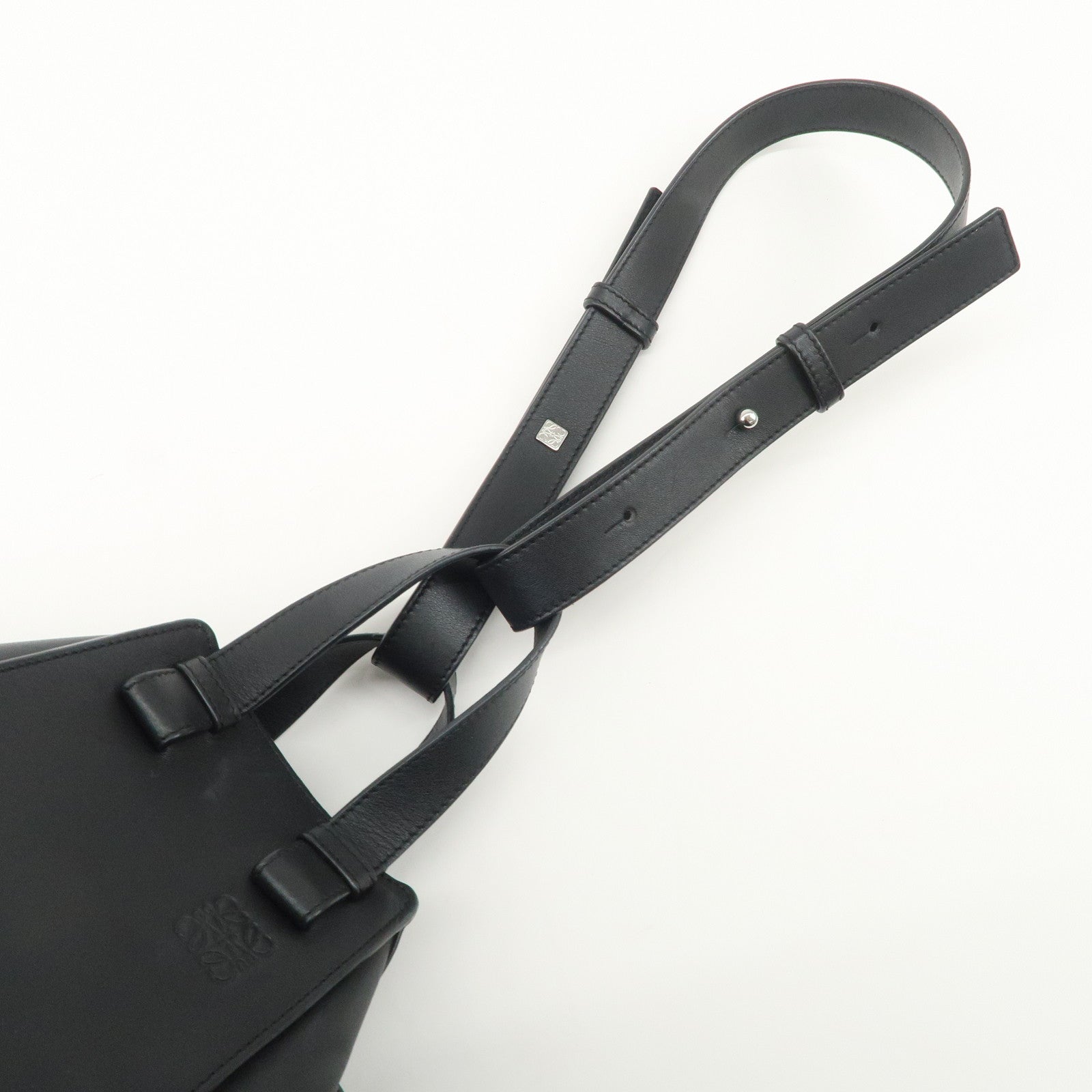 LOEWE Hammock Medium Leather 2Way Bag Shoulder Bag Hand Bag Black
