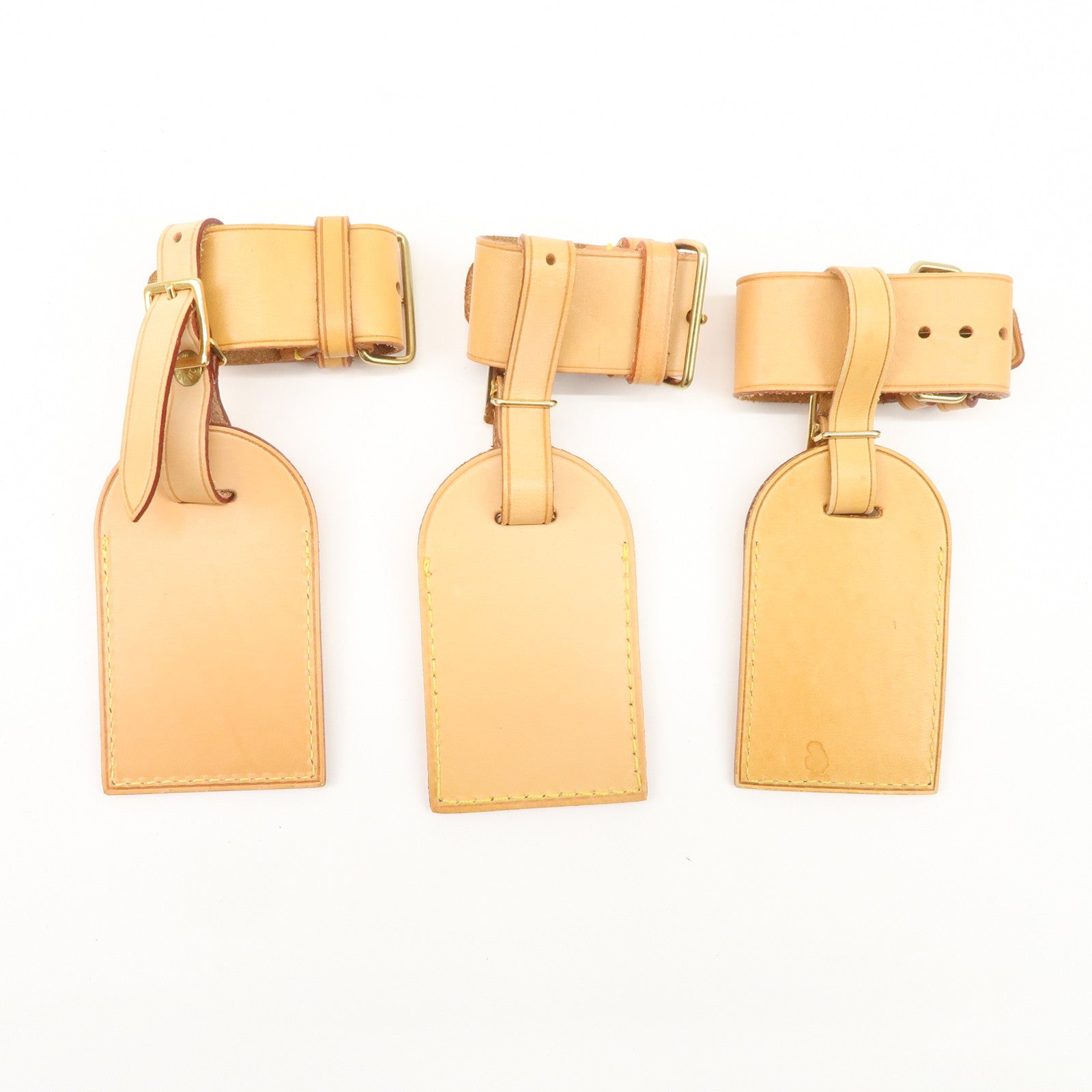 Louis Vuitton Set of 15 Nume Leather Name Tag & Poignet Natural Used