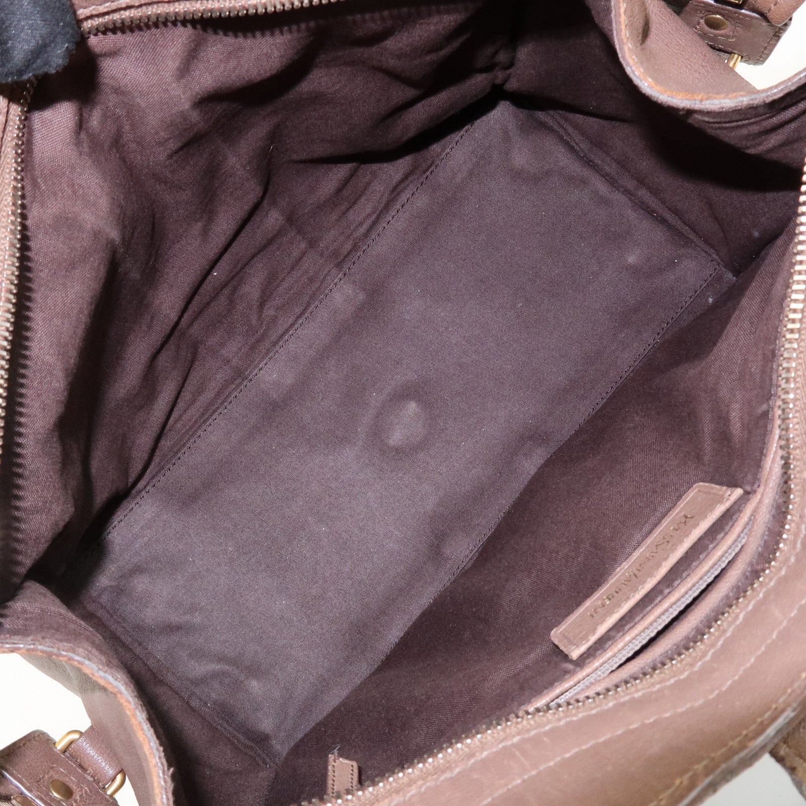 SAINT LAURENT PARIS Cabas Chyc Leather 2Way Bag Hand Bag Brown