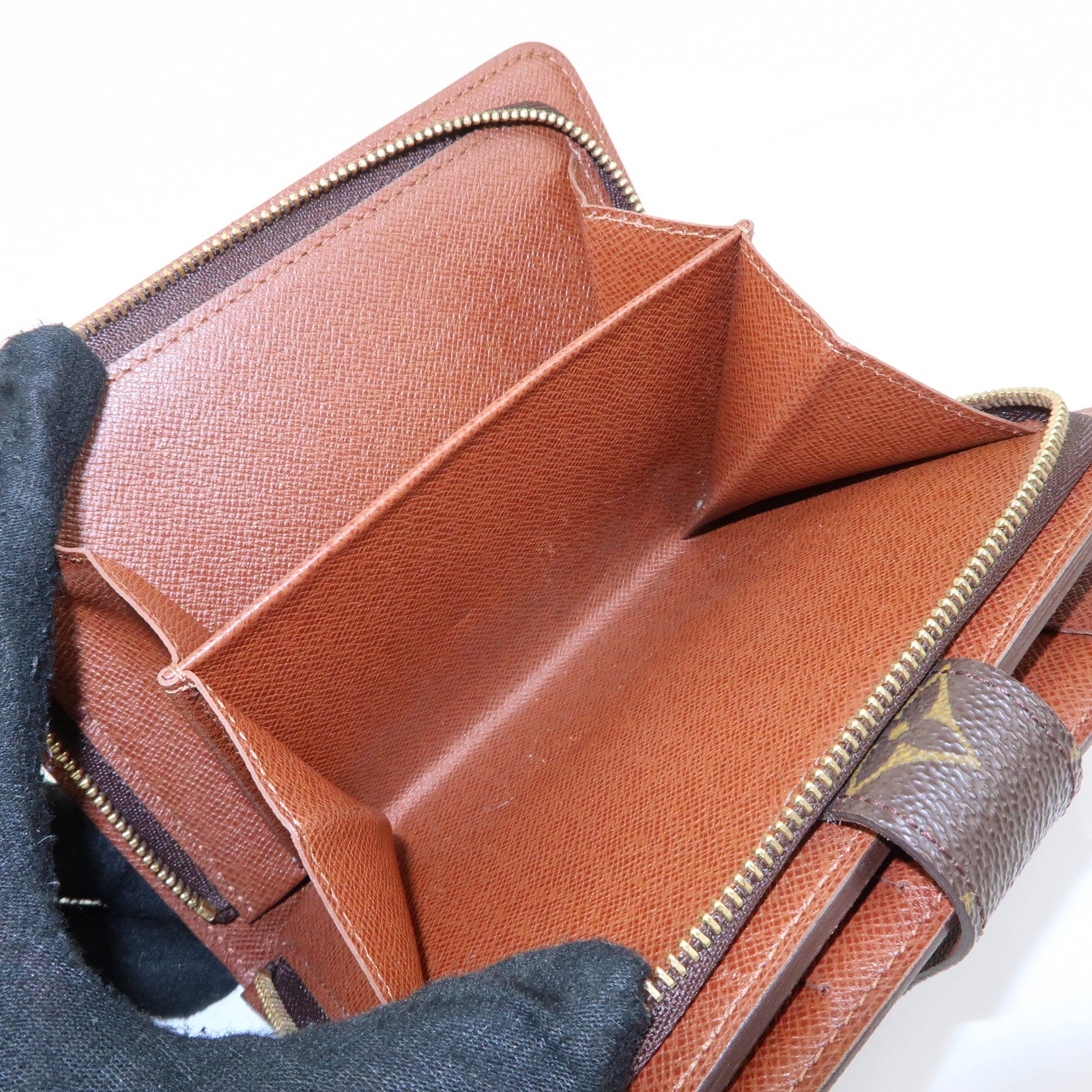 Louis Vuitton Monogram Porte Papier Zip Wallet Brown M61207
