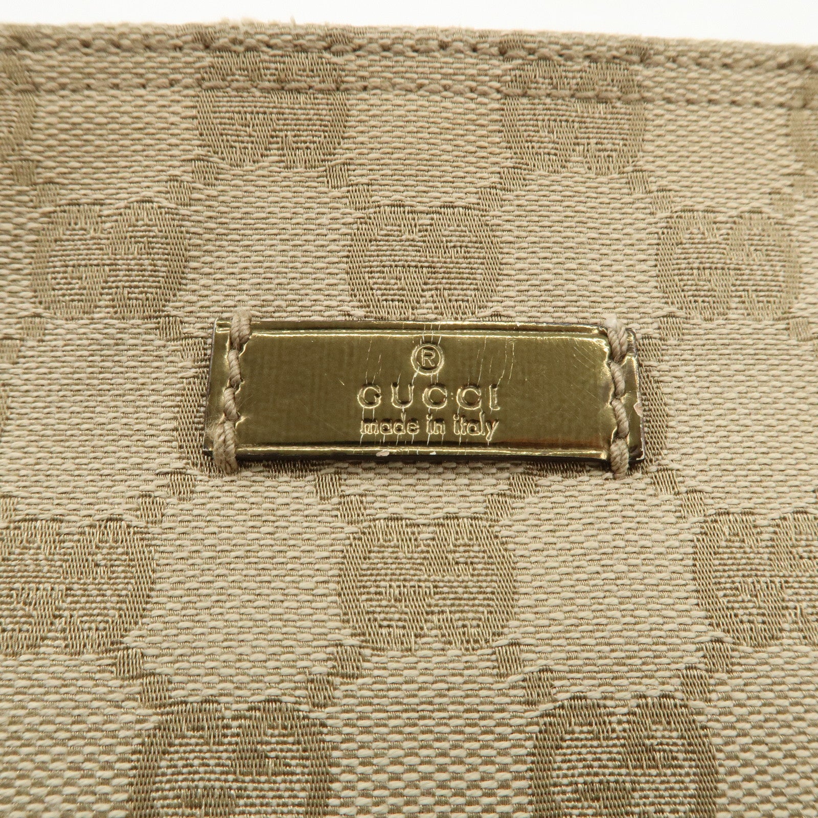 GUCCI Sherry GG Canvas Leather Shoulder Bag Pink Beige 189749 Used
