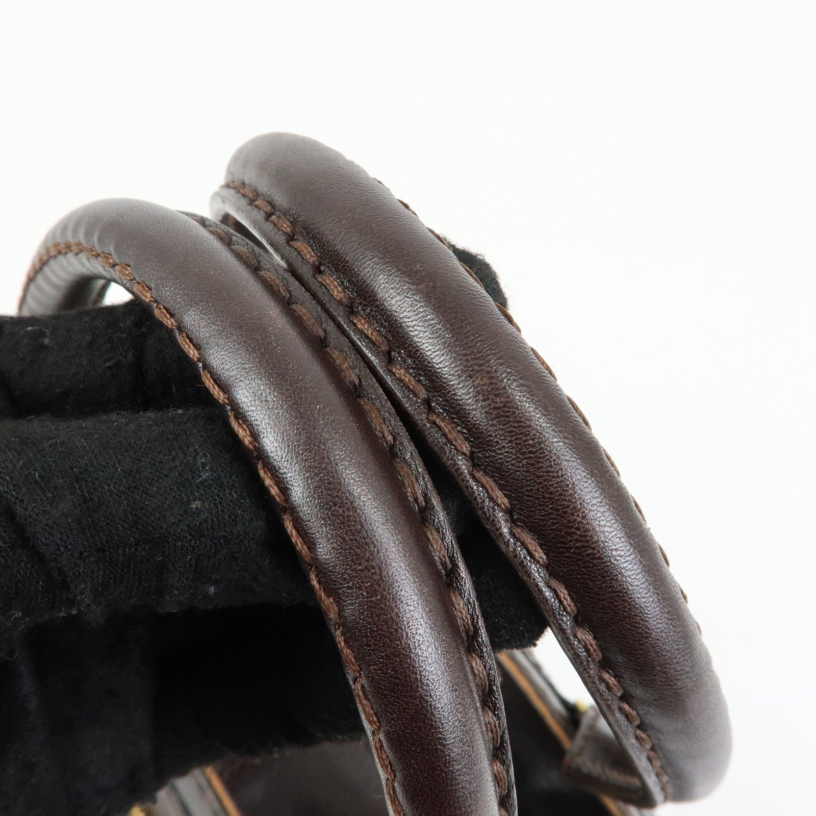 TOD'S Logo Leather Shoulder Bag Hand Bag Brown