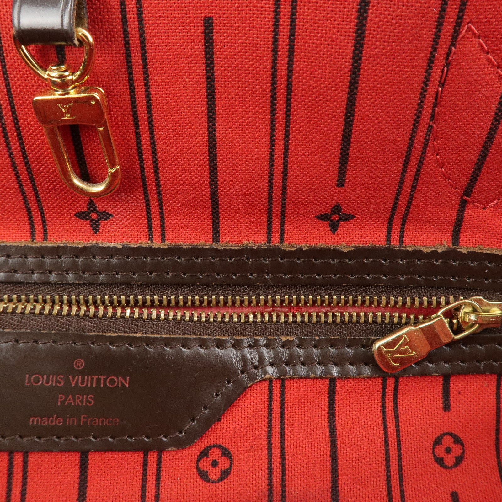 Louis Vuitton Damier Ebene Canvas Neverfull MM Tote Bag N51105 Used