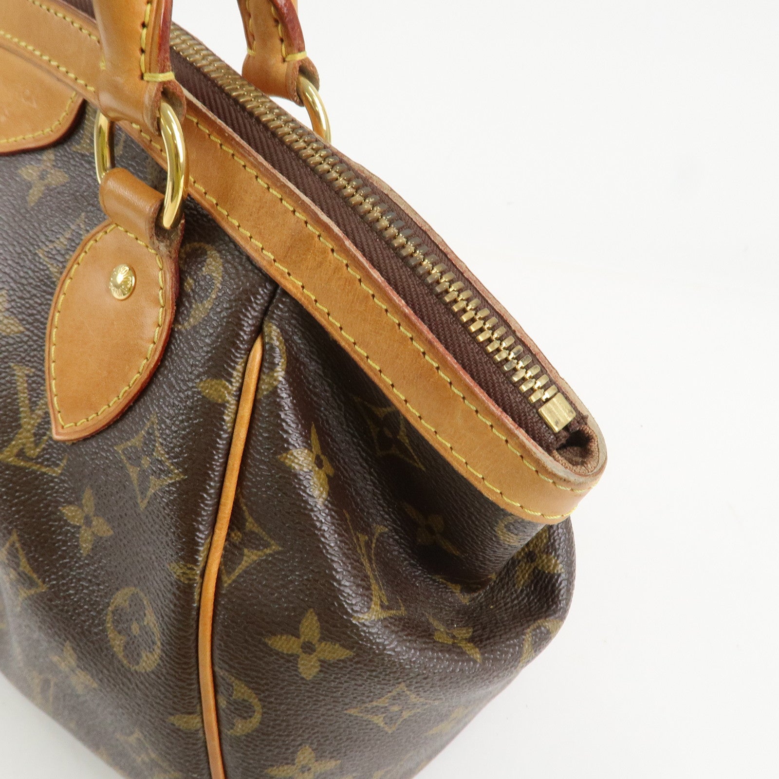 Louis Vuitton Monogram Tivoli PM Hand Bag Shoulder Bag Brown M40143 Used