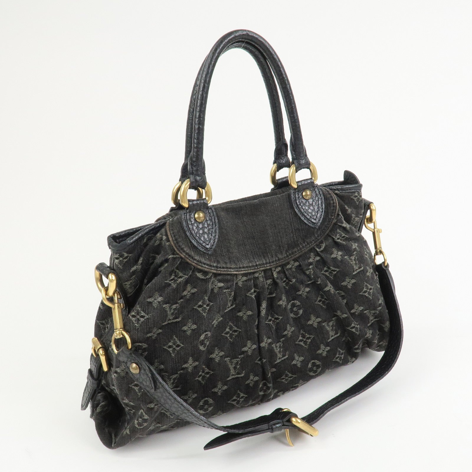 Louis Vuitton Monogram Denim Neo Cabby MM 2Way Bag Noir M95351