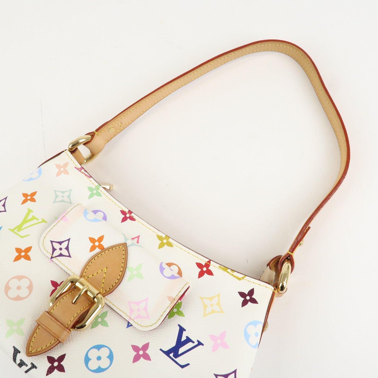 Louis Vuitton Monogram Multicolor Eliza Shoulder Bag Blanc M40098 Used