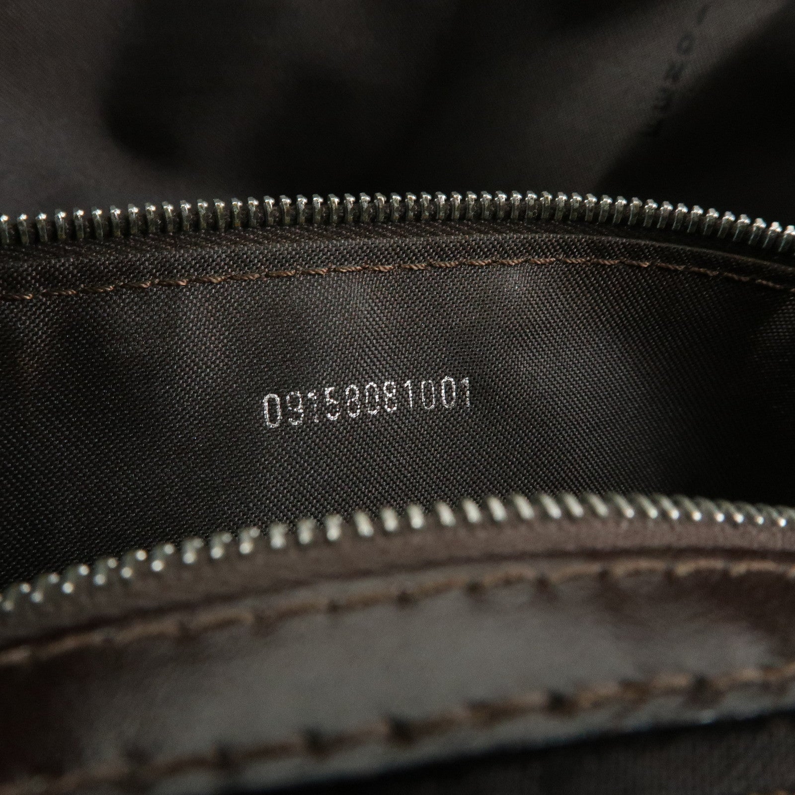 FENDI Zucca Canvas Leather Handbag Shoulder Bag Brown Black