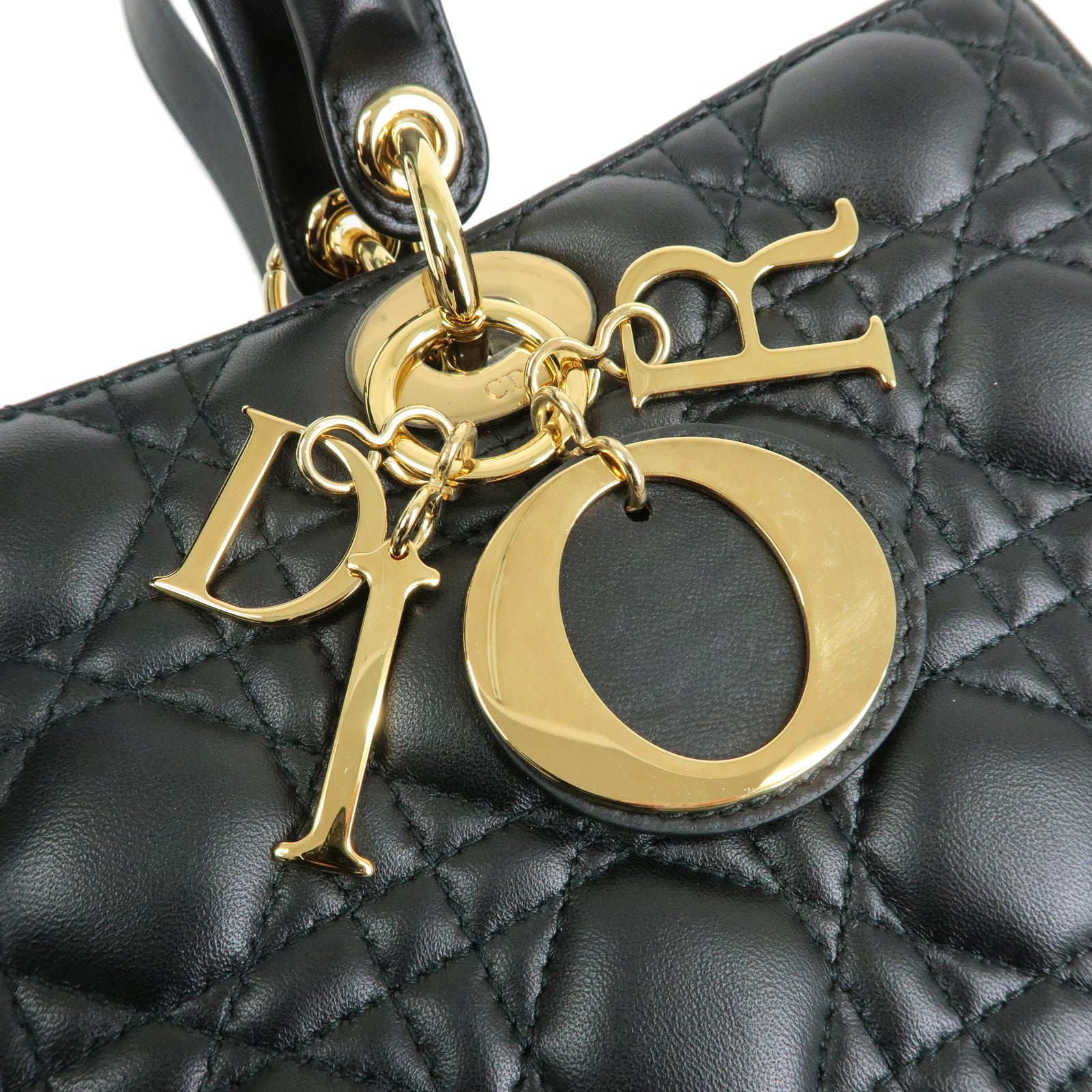 Christian Dior Lady Dior Cannage Leather 2Way Hand Shoulder Bag