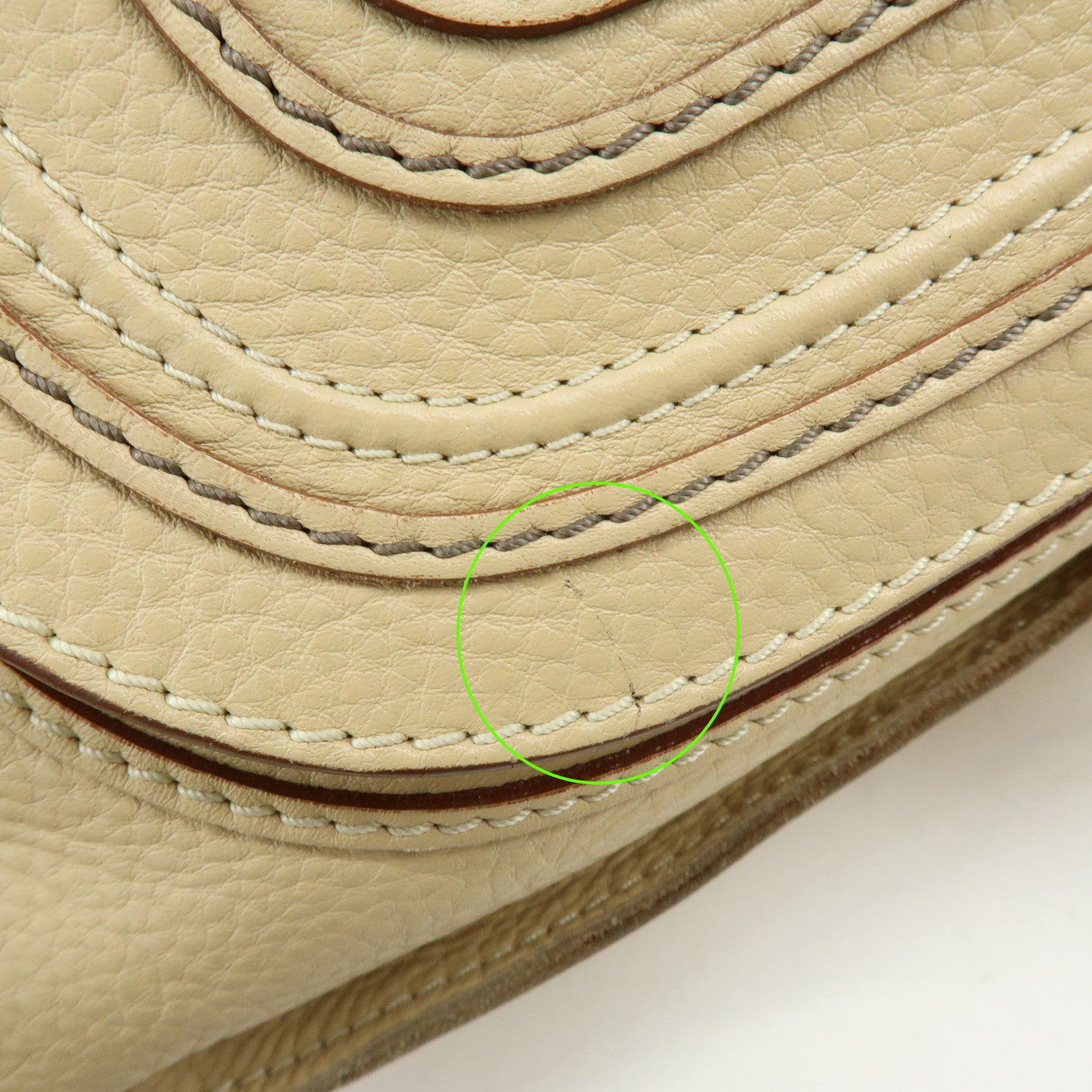 Chloe Mercy Leather Shoulder Bag Hand Bag Beige