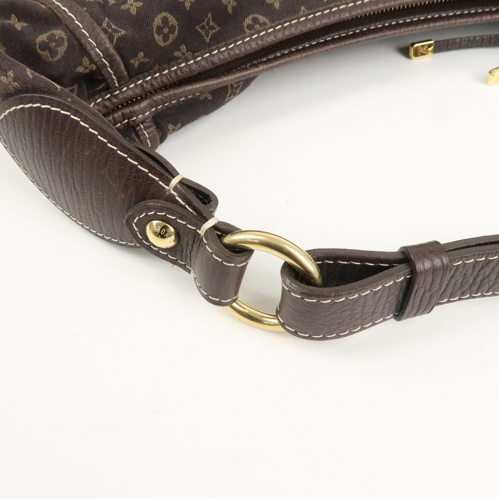 Louis Vuitton Monogram Mini Lin Manon MM Shoulder Bag Ebene M95619 Used