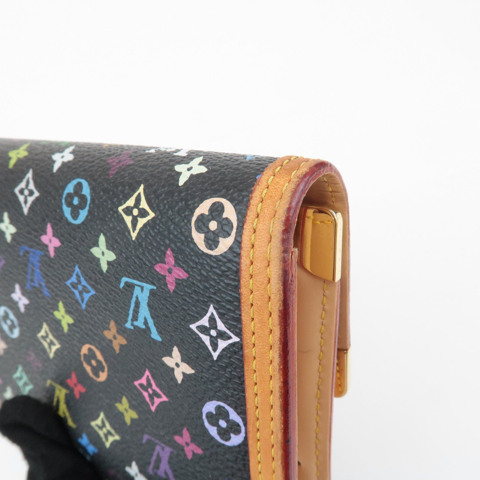 Louis Vuitton Monogram Multicolor Porte Trezor International Wallet M92658 Used