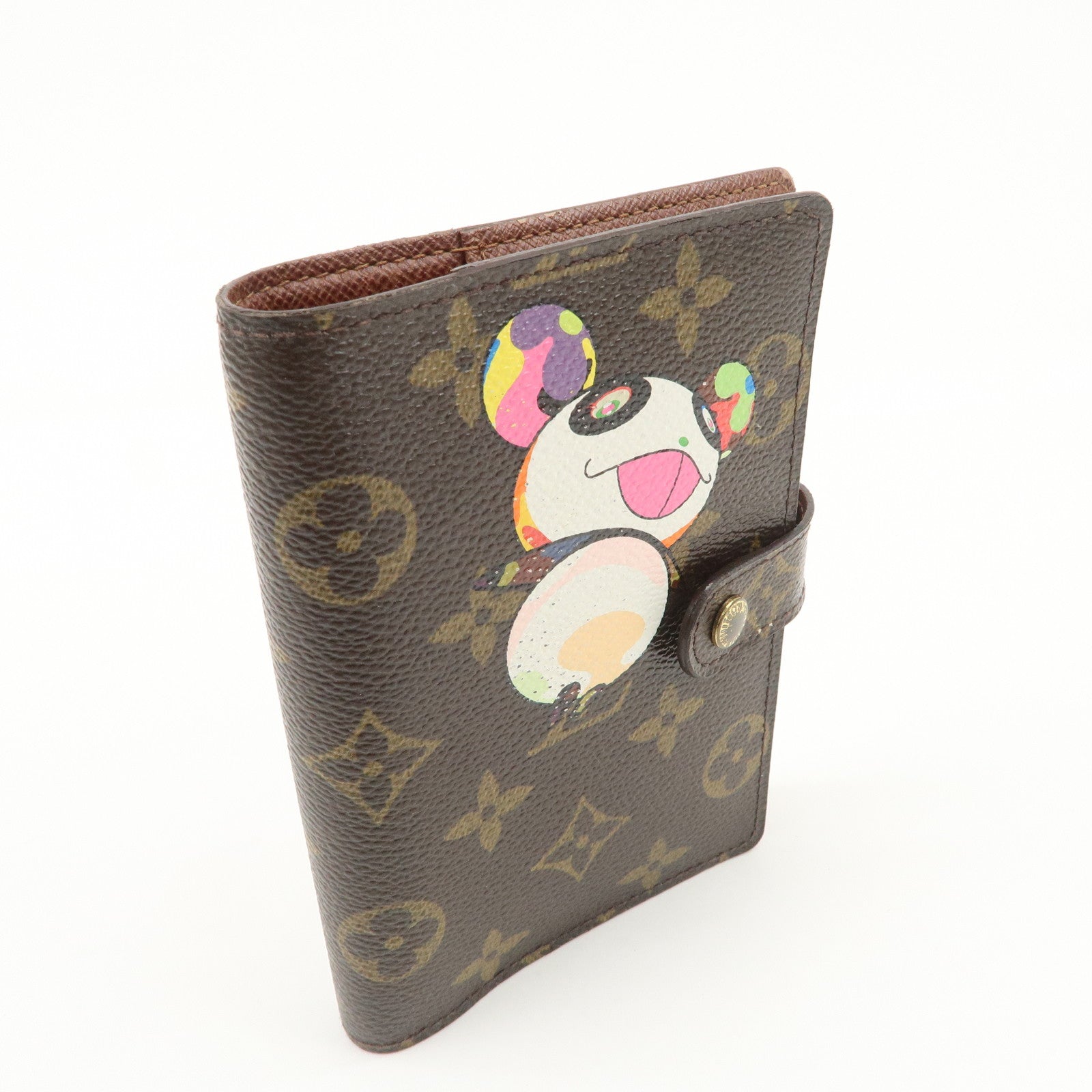 Louis Vuitton Monogram Panda Agenda PM Planner Cover Brown R20011 Used