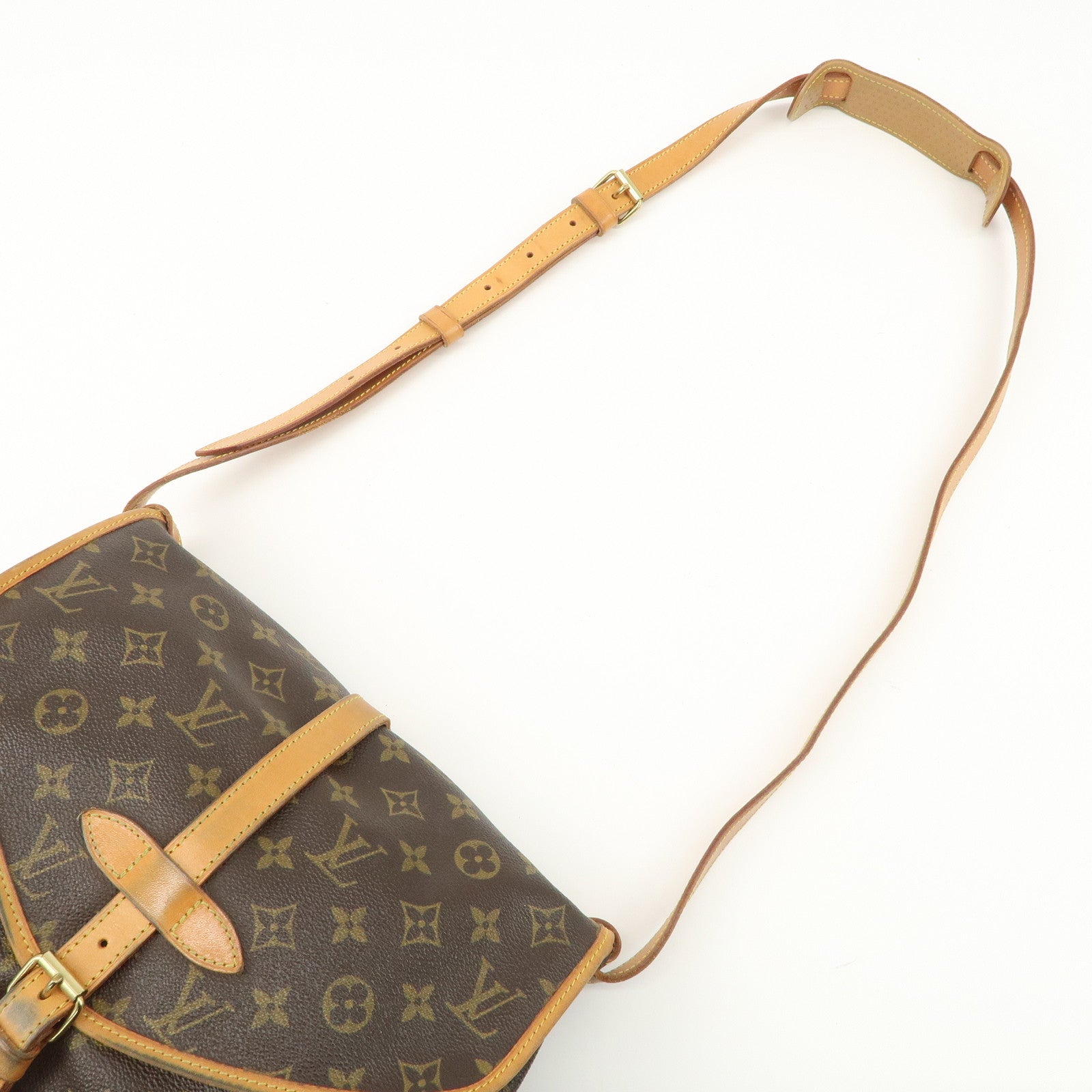 Louis Vuitton Monogram Saumur 30 Shoulder Bag Brown M42256 Used