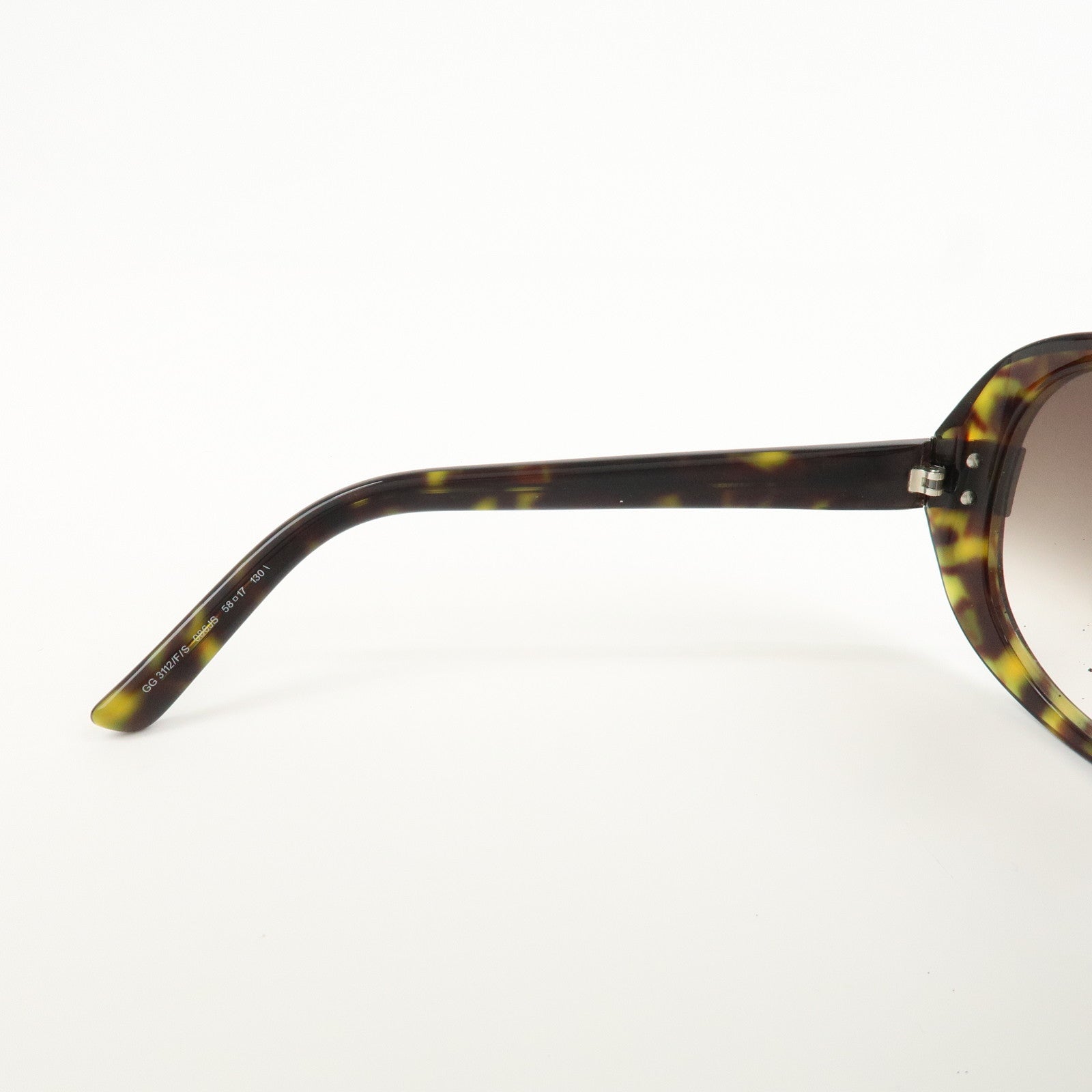 GUCCI Plastic Tortoiseshell Sunglasses 086JS 58□17 130 GG3112FS