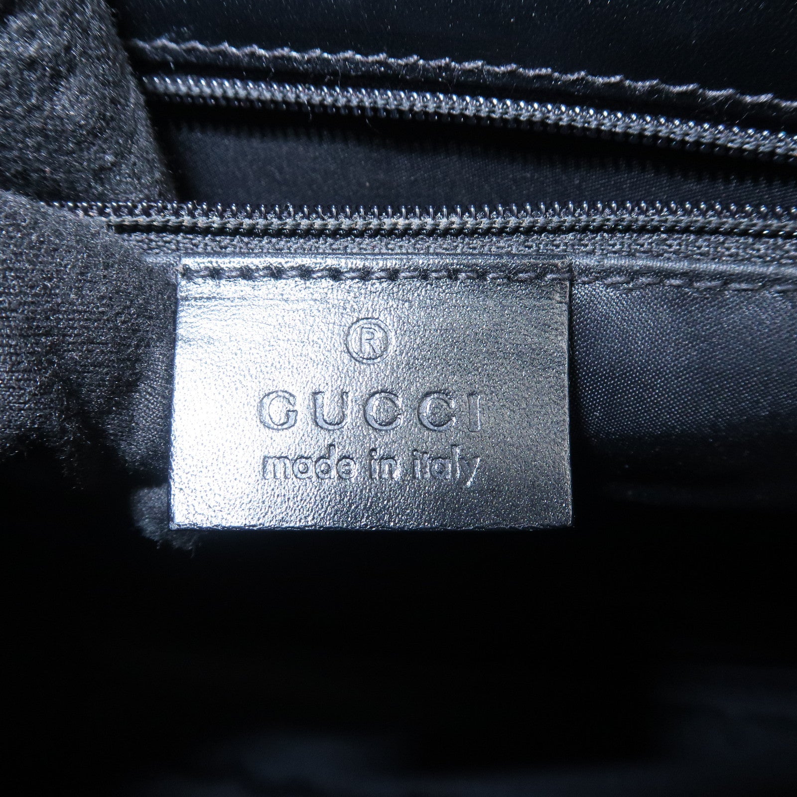 GUCCI Jackie Leather Shoulder Bag Hand Bag Black 002・1065