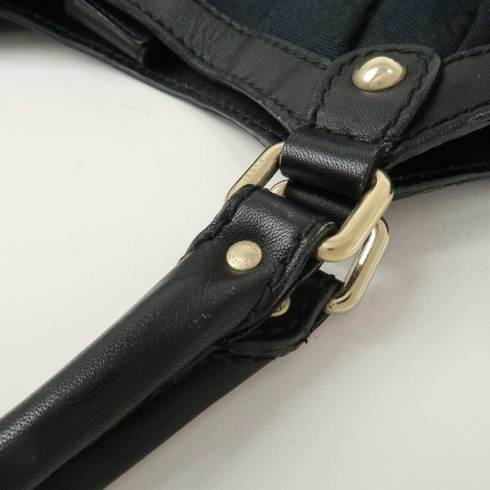 GUCCI Sukey Interlocking G GG Canvas Leather Shoulder Bag 211943