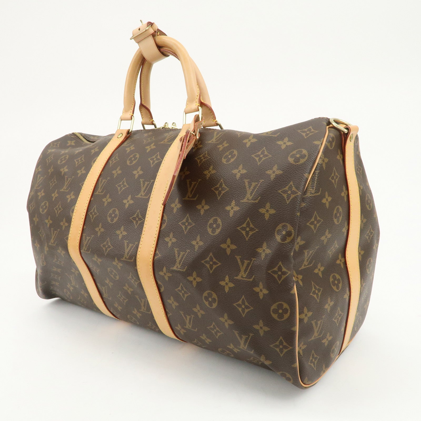 Louis Vuitton Monogram Keep All 50 Bandouliere Boston Bag M41416