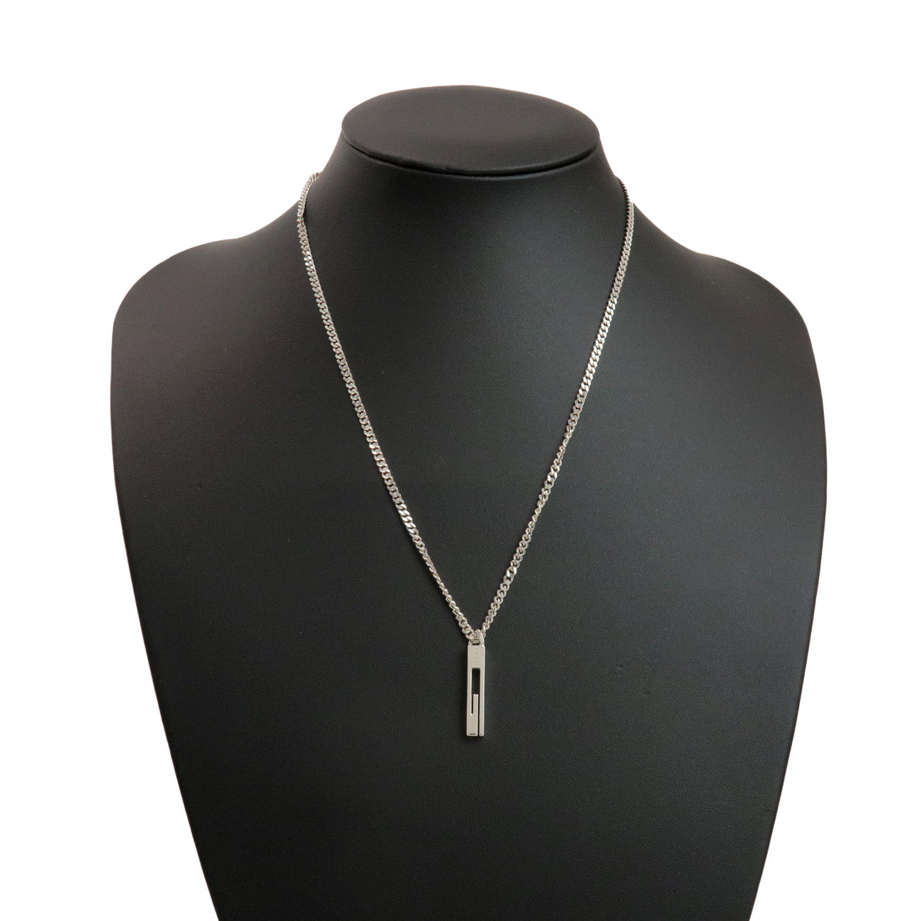 GUCCI Cut-Out G Necklace SV925 Silver 225055