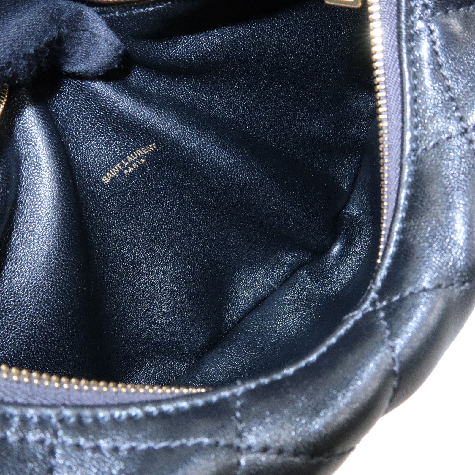 SAINT LAURENT PARIS ICARINO Quilting Nappa Leather Hand Bag Black