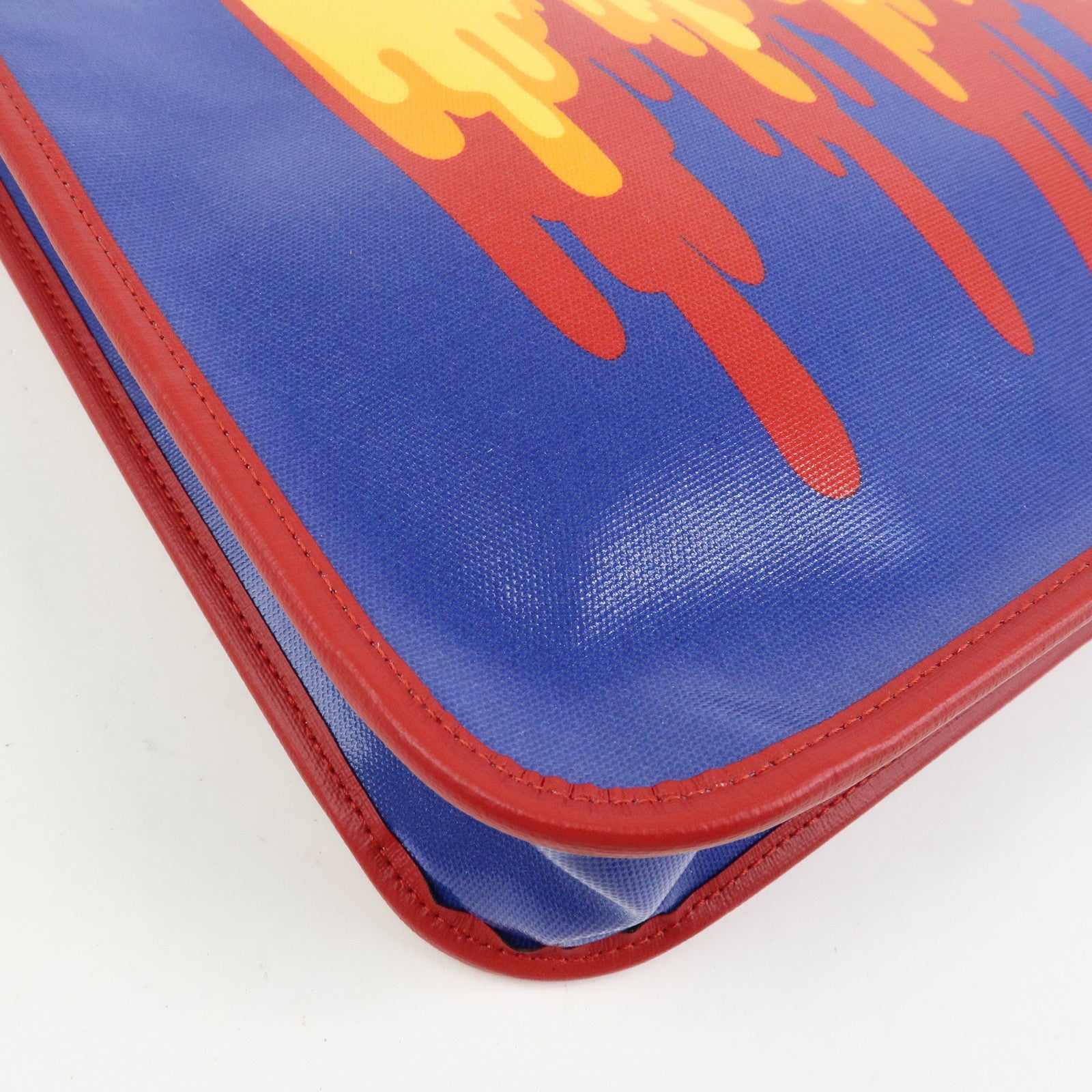 GUCCI Children's PVC Leather Tote Bag Hand Bag Blue Red 550763