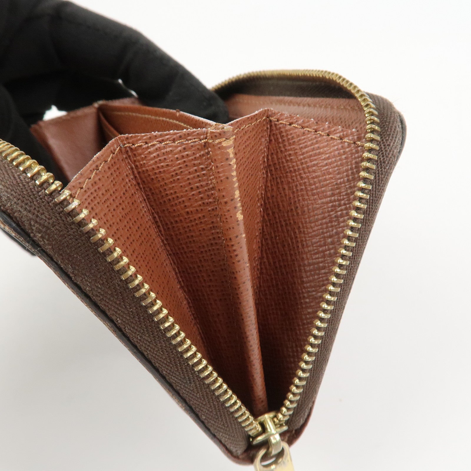 Louis Vuitton Monogram Canvas Zippy Coin Purse Wallet Brown M60067
