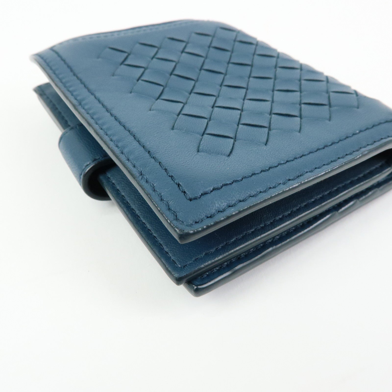 BOTTEGA VENETA Intrecciato Leather Bi-fold Comact Wallet 547441
