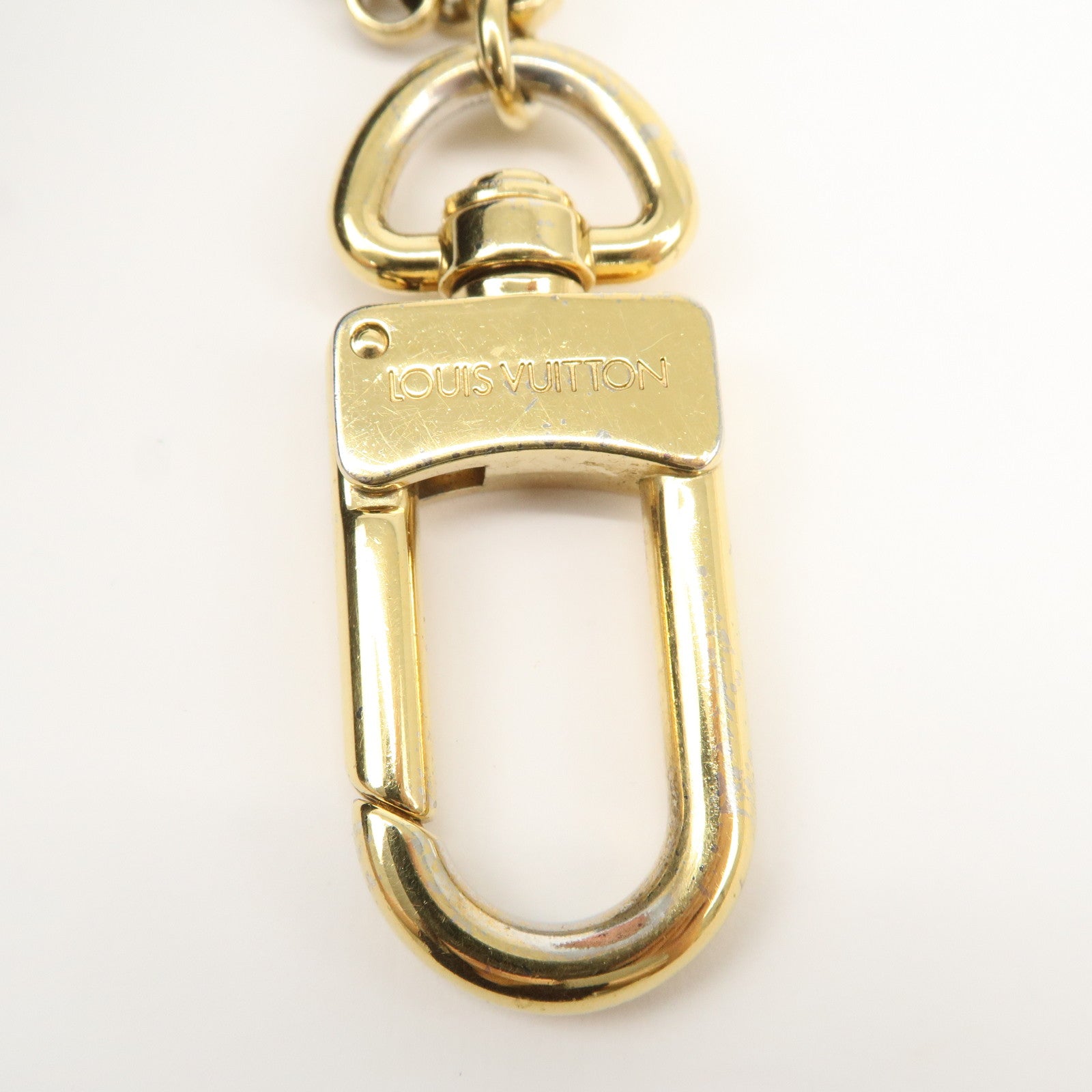 Louis Vuitton Fleur de Monogram Bag Charm Key Chain Gold M65111