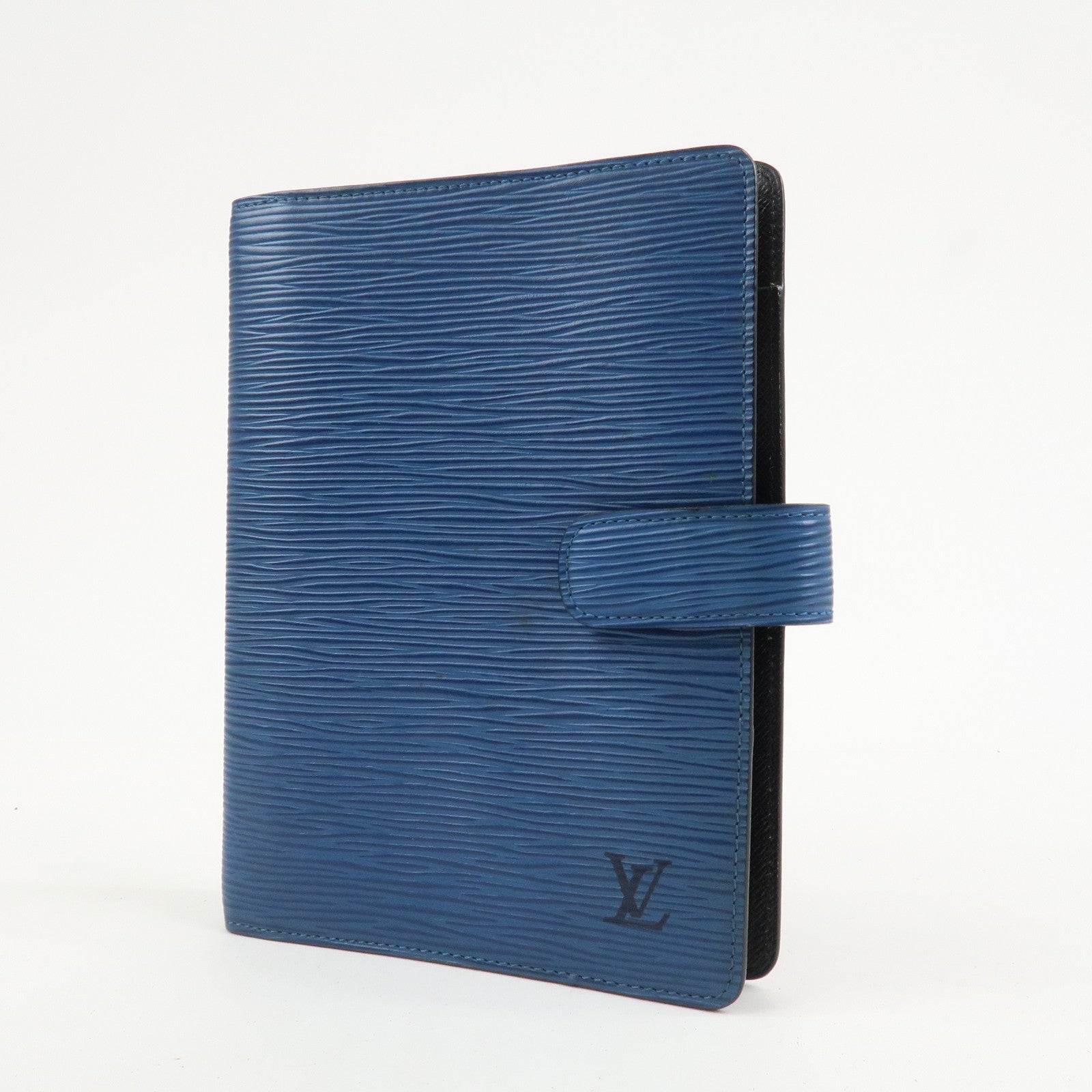 Louis Vuitton Epi Agenda MM Planner Cover Toledo Blue R20045