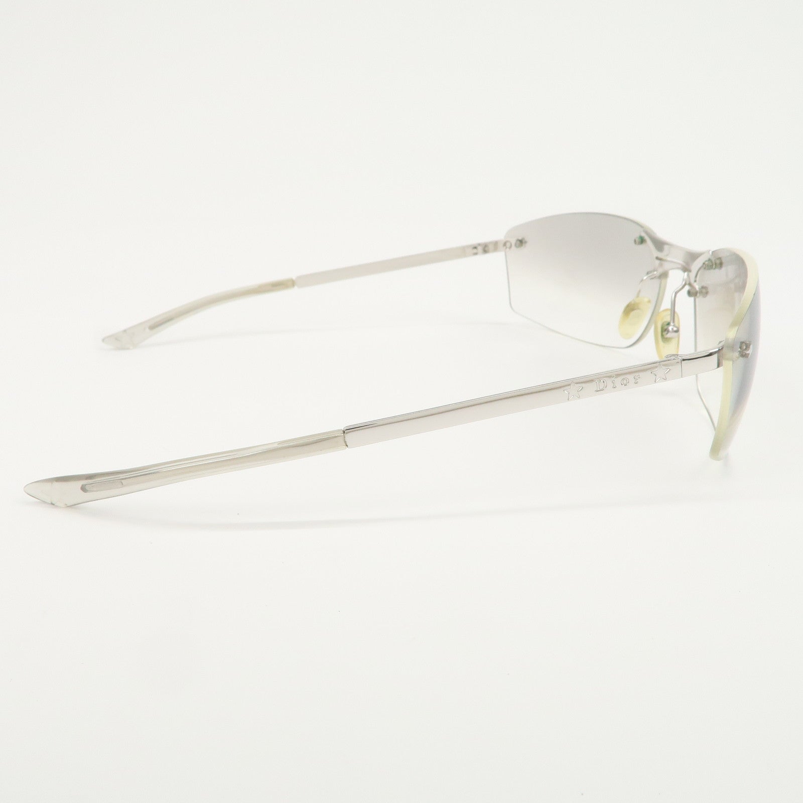 Christian Dior Sunglasses Clear Metal Flame Silver