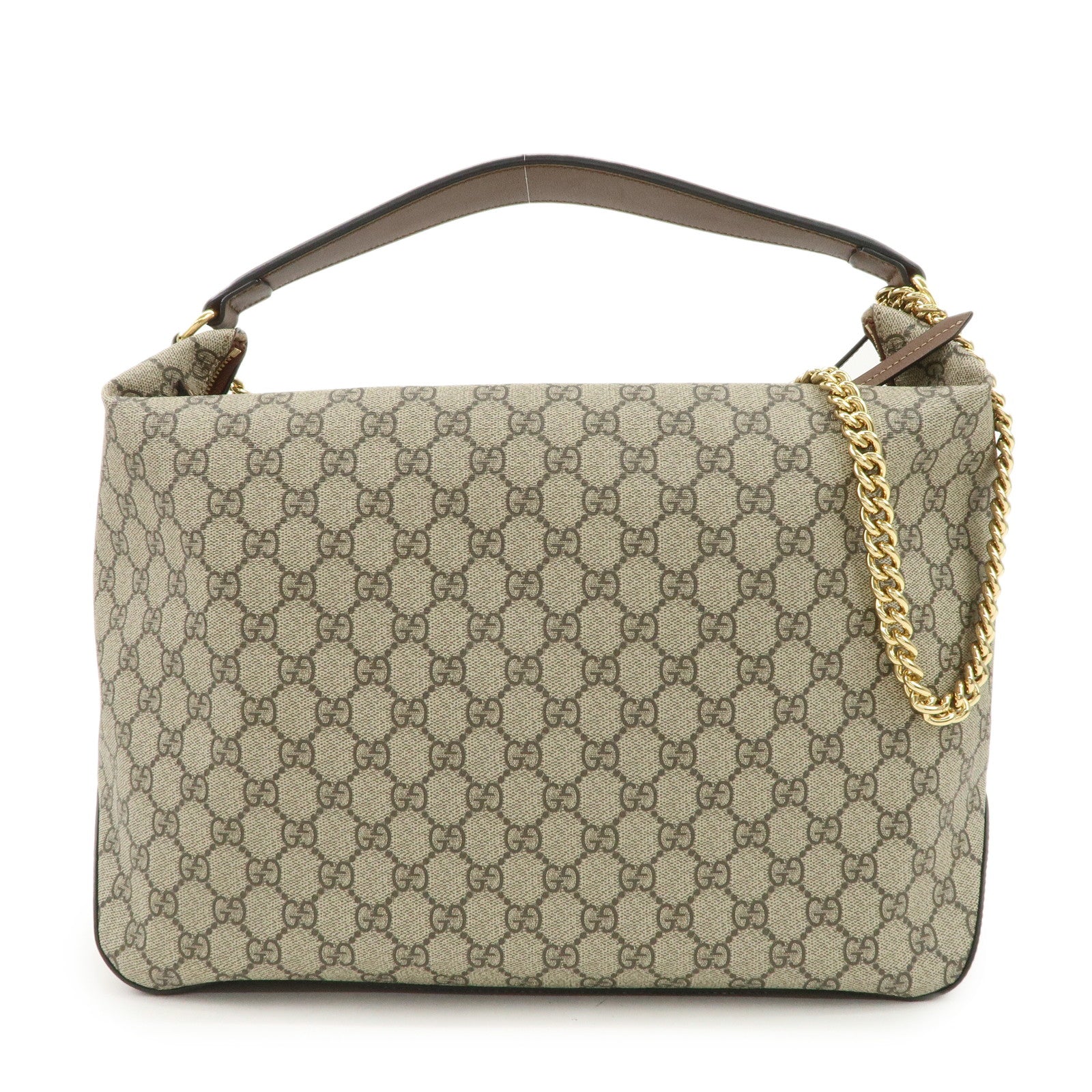 GUCCI GG Supreme Leather 2WAY Bag Shoulder Bag Beige Brown 477324 Used