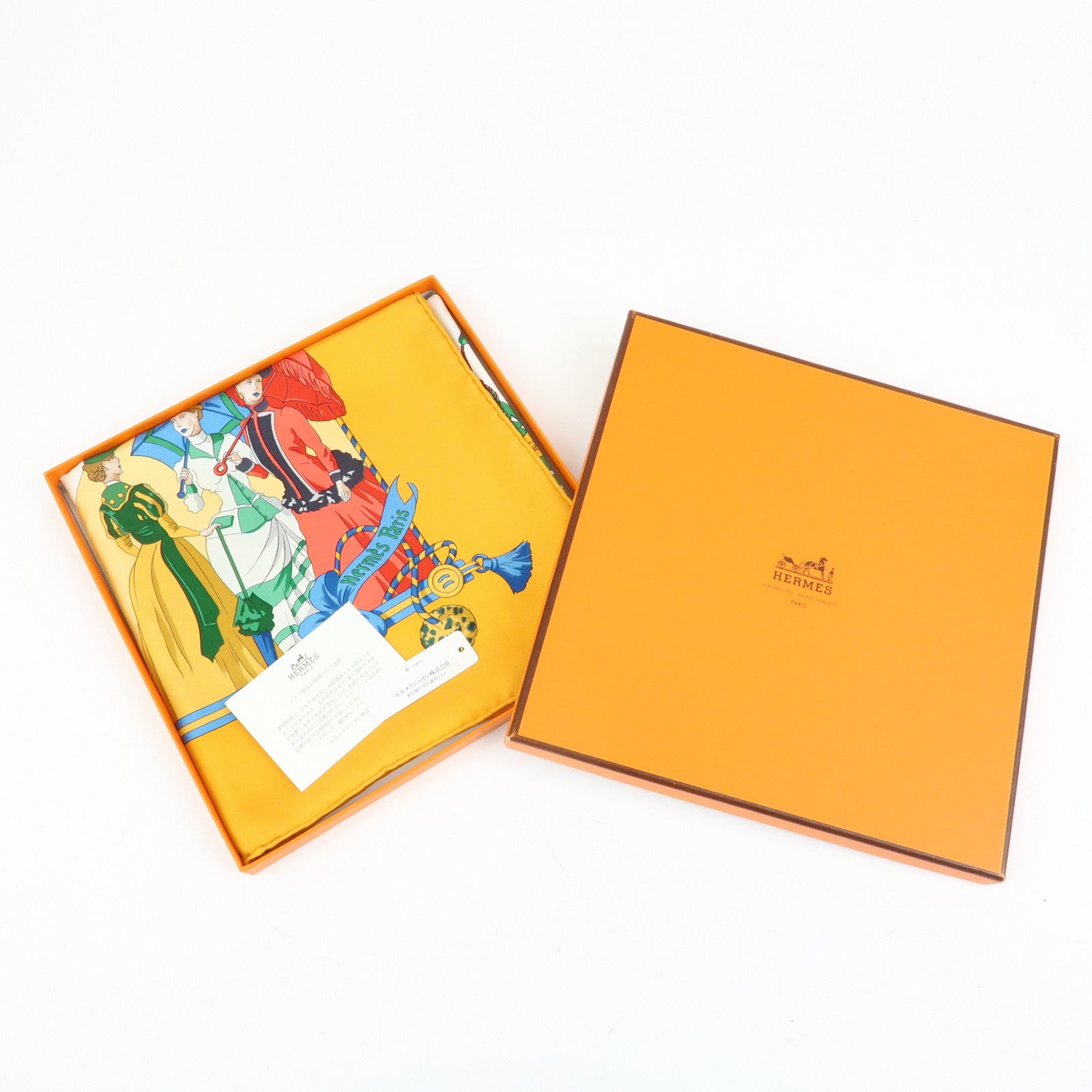 HERMES Carre 90 Silk 100% Scarf OMBRELLES ET PARAPLUIES