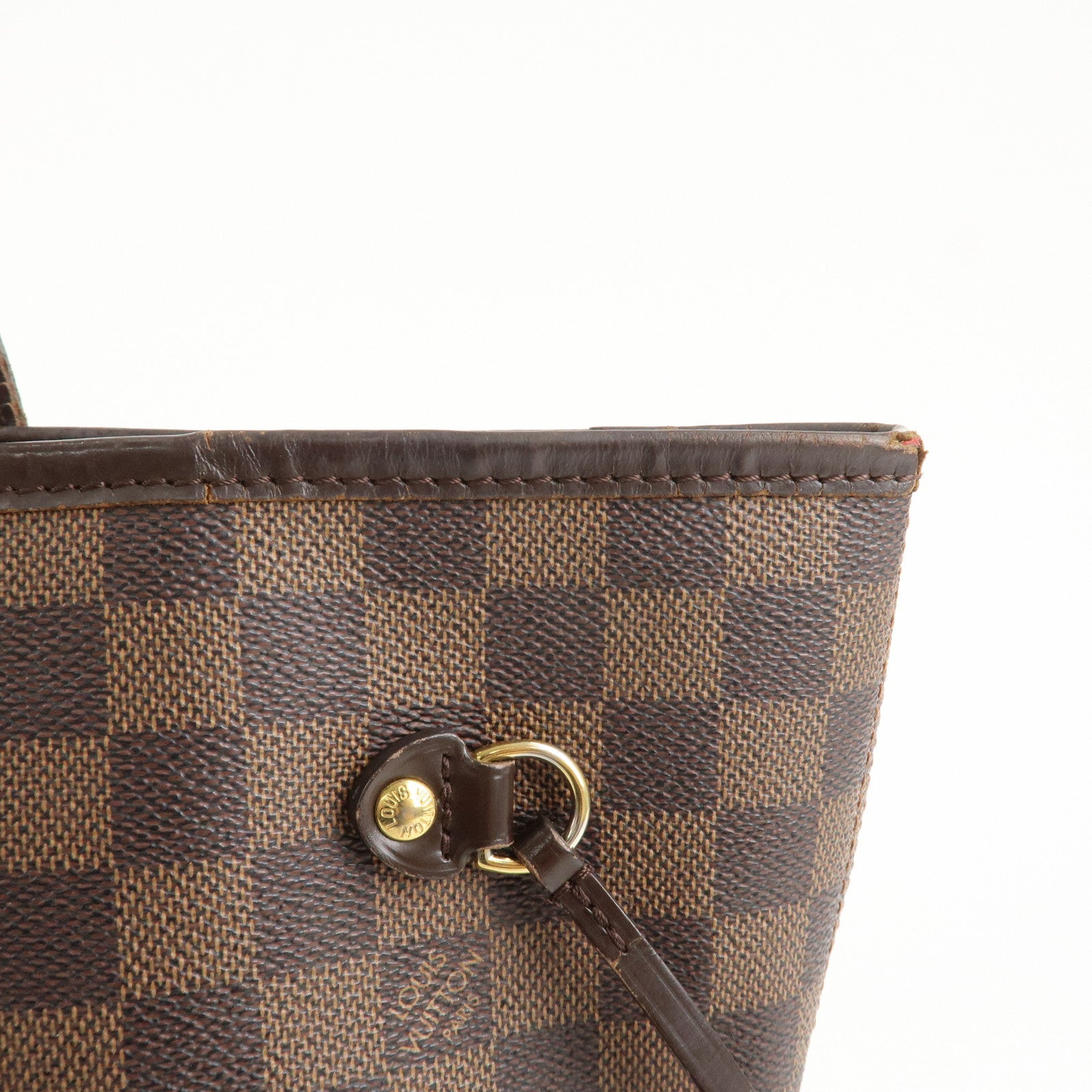 Louis Vuitton Damier Ebene Canvas Neverfull MM Tote Bag N51105 Used
