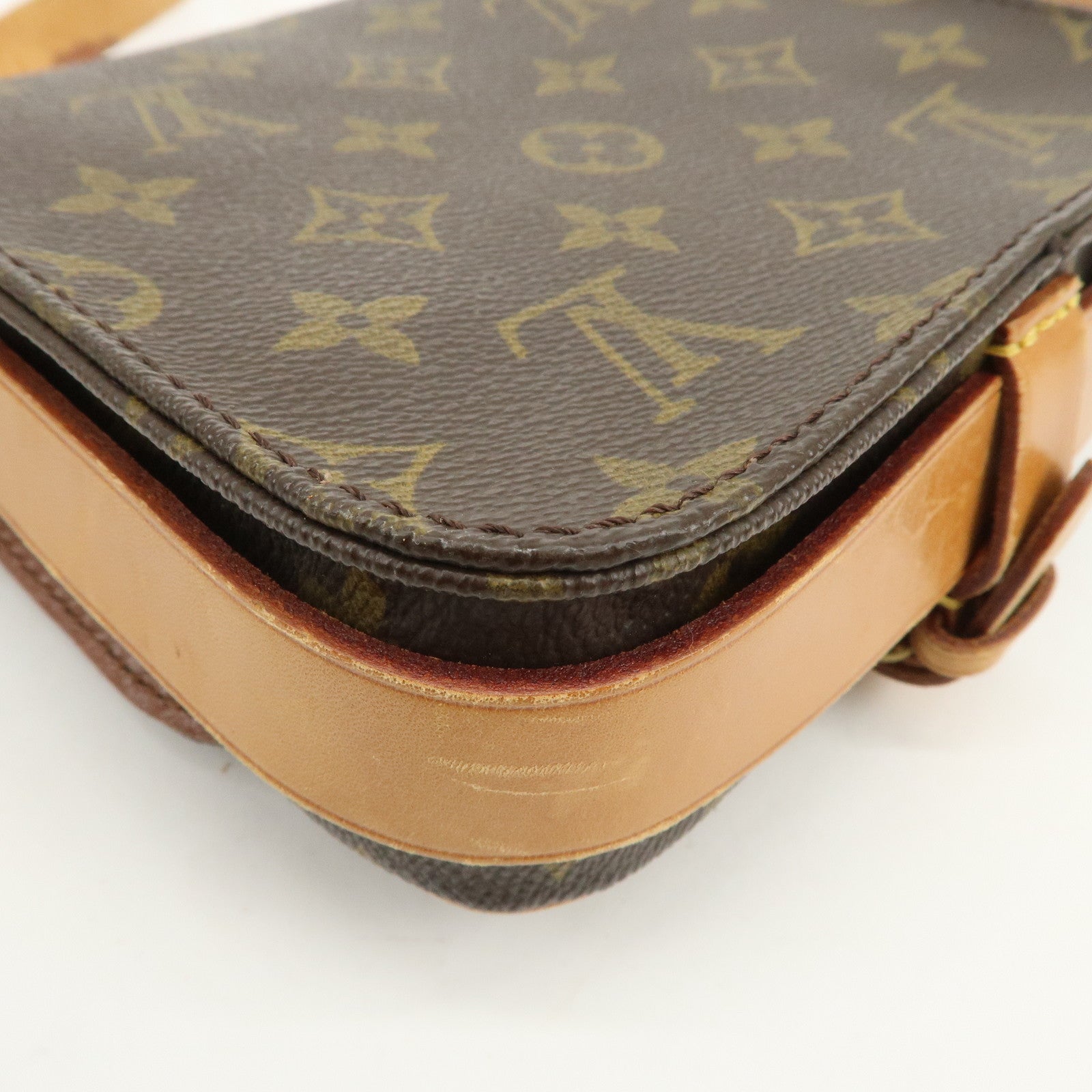 Louis Vuitton Monogram Mini Cartouchiere Shoulder Bag Brown M51254