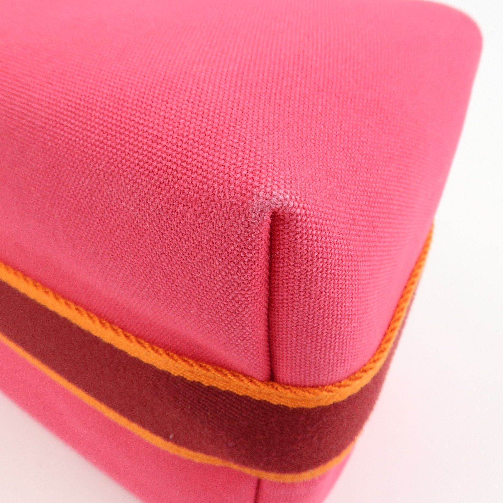 HERMES Brides A Brac GM Pouch Hand Bag Vanity Bag Toile H Pink