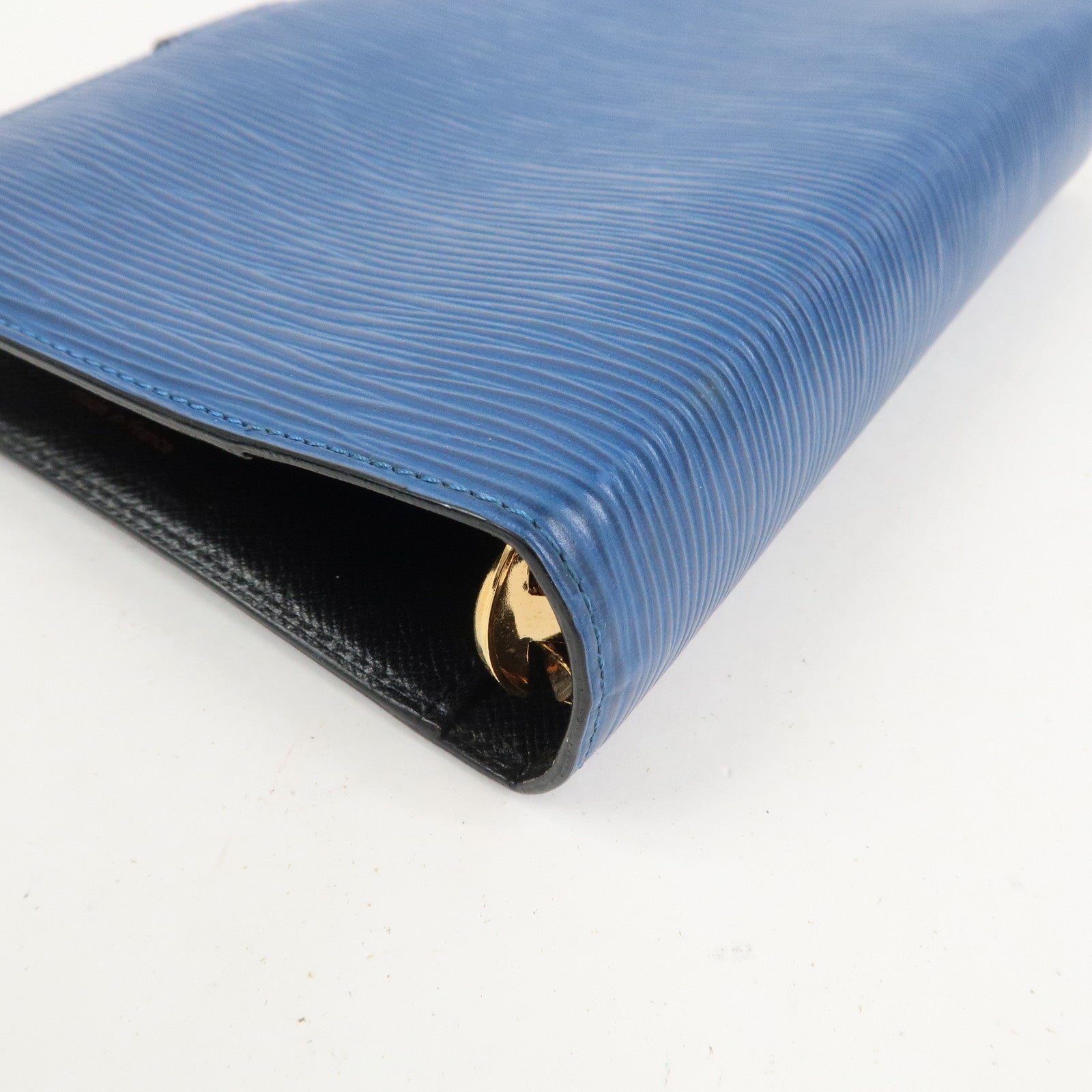 Louis Vuitton Epi Agenda MM Planner Cover Toledo Blue R20045