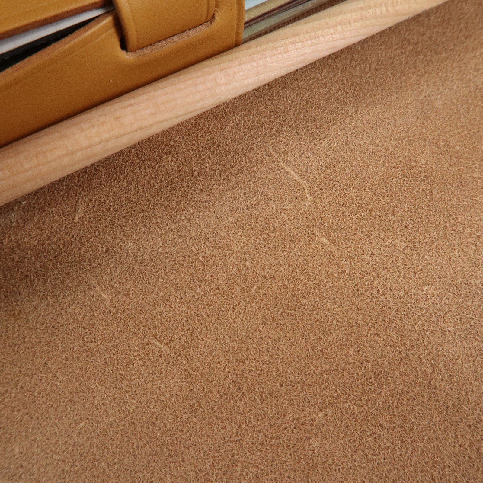 HERMES Leather VISIONAIRE32 Post Card Brown Used