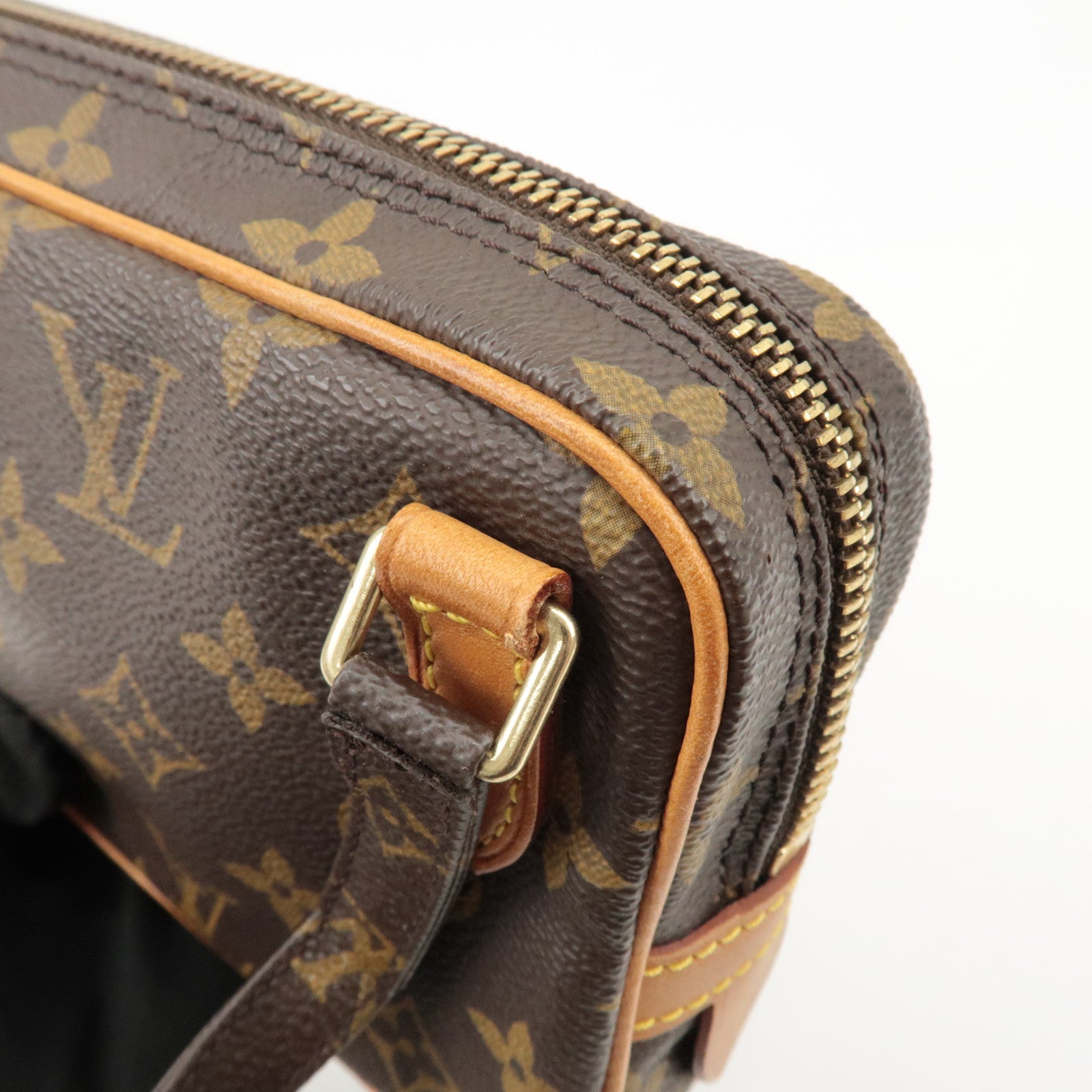 Louis Vuitton Monogram Pochette Marly Bandouliere Bag Brown M51828 Used