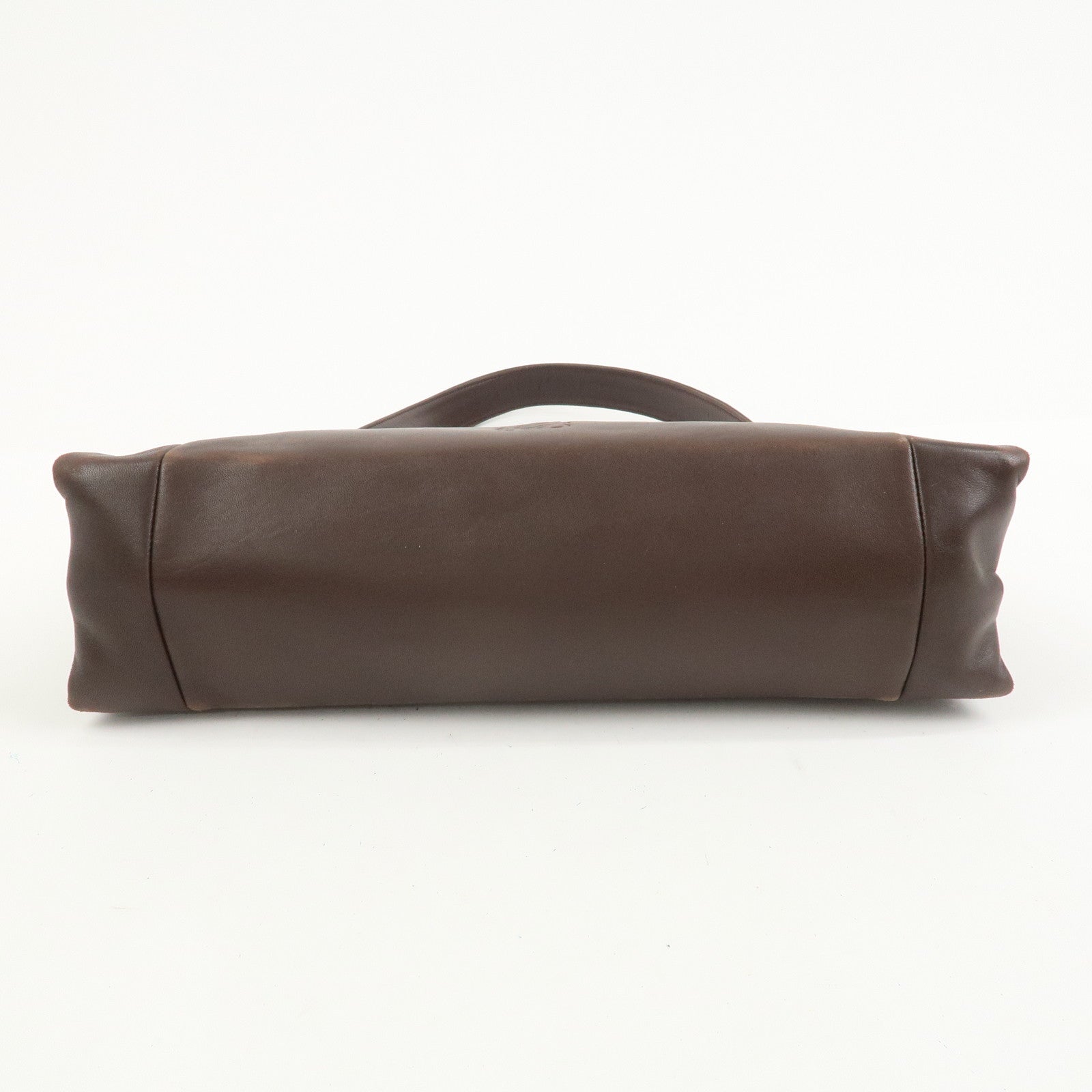 LOEWE Anagram Lamb Skin Shoulder Bag Hand Bag Brown