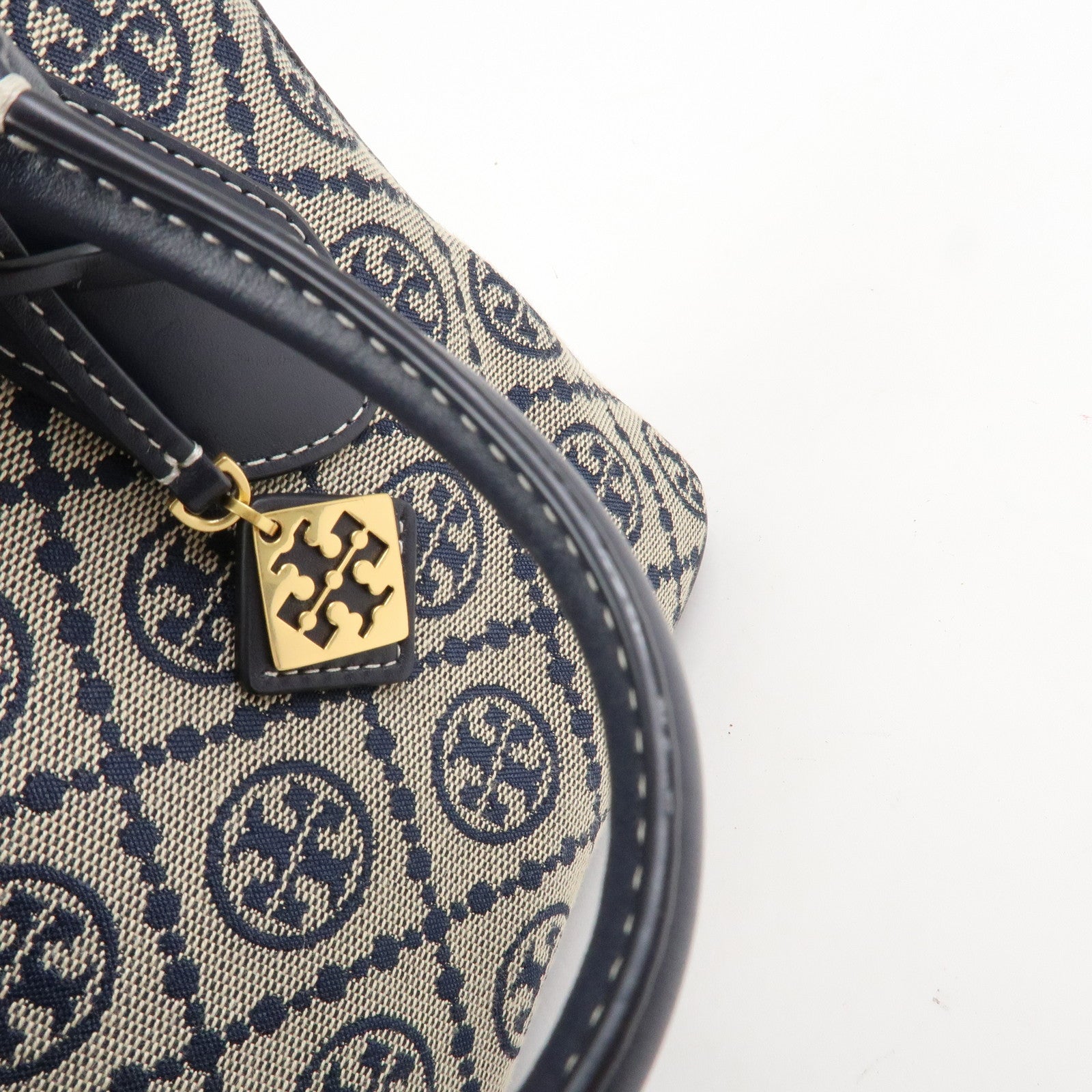 TORY BURCH Mini Swing Bag 2Way Bag Hand Shoulder Bag Navy Beige