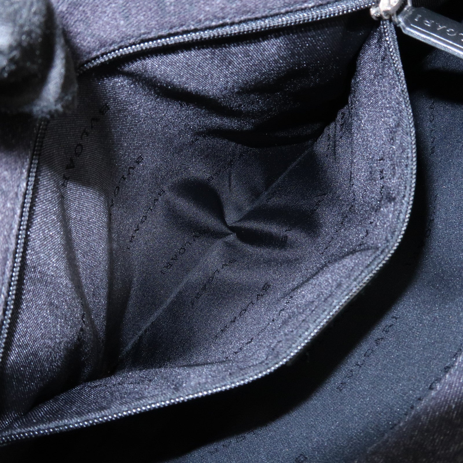 BVLGARI Logo Mania Canvas Leather Tote Bag Hand Bag Black