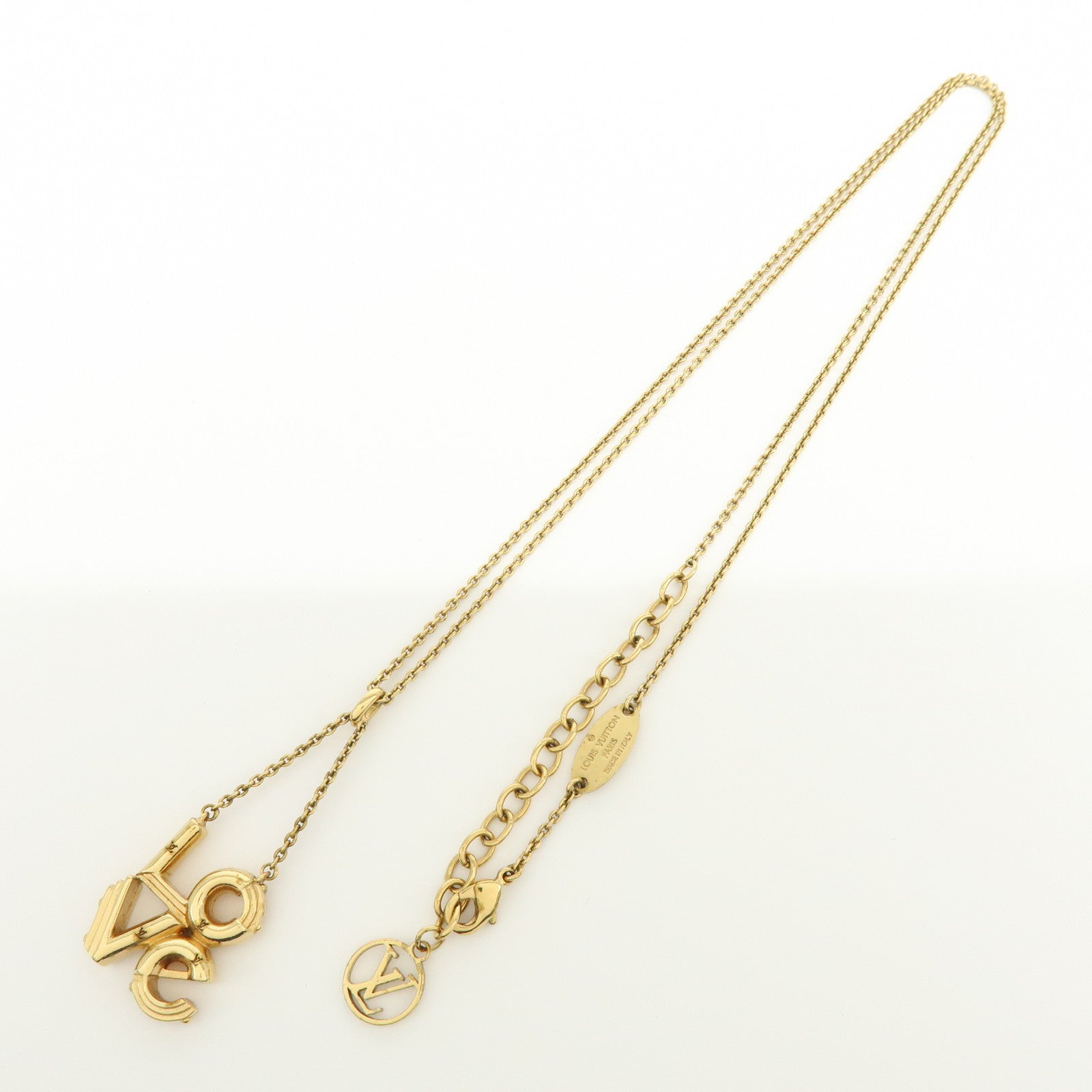 Louis Vuitton LV&ME LOVE Metal Necklace Gold M62843