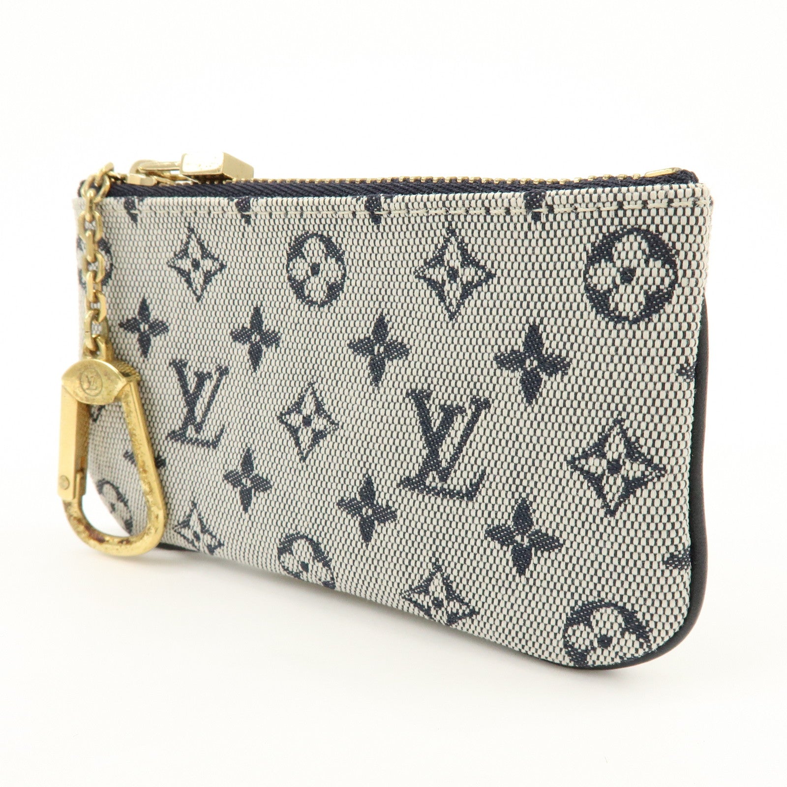 Louis Vuitton Monogram Mini Pochette Cles Coin Case Blue M92236