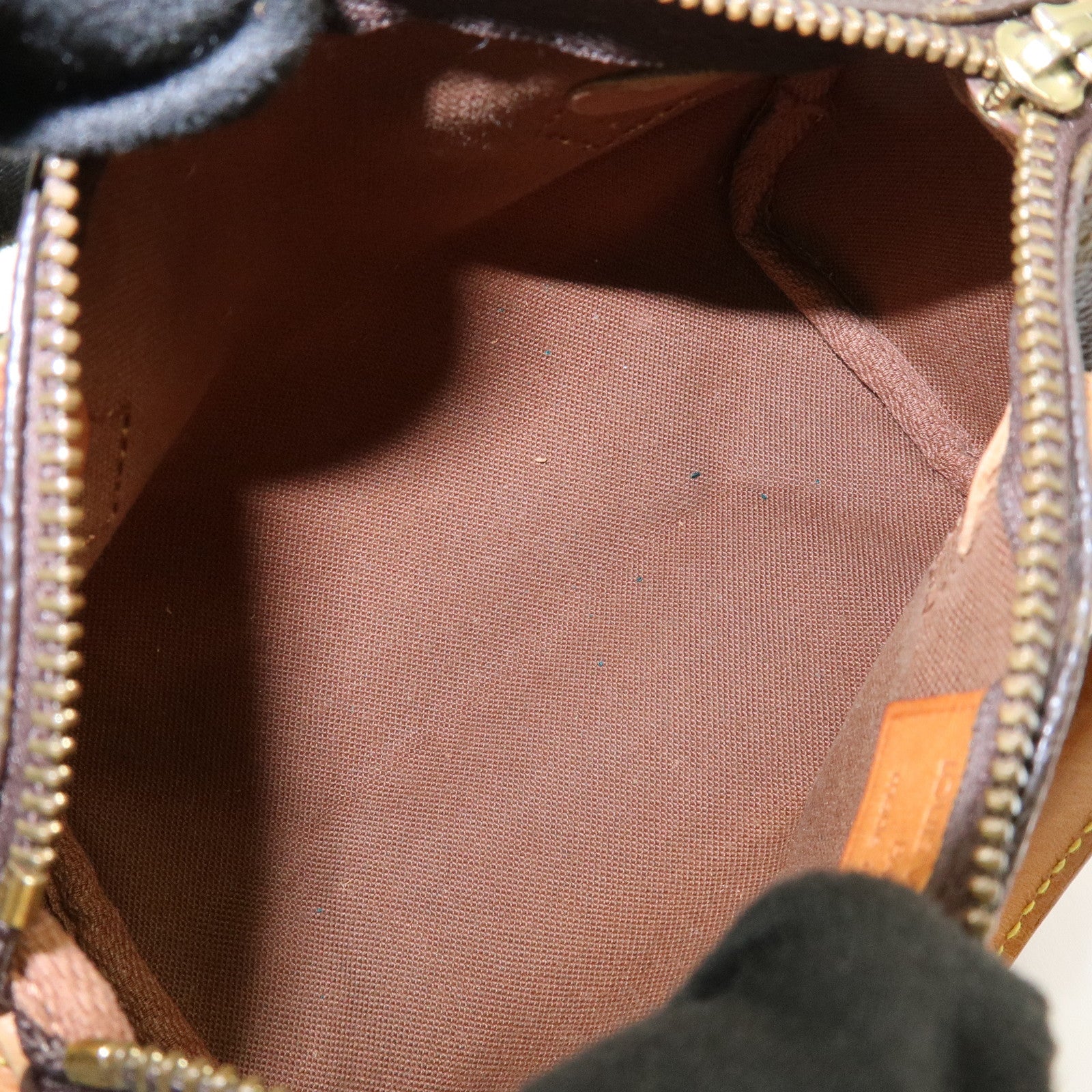 Louis Vuitton Monogram Mini Speedy Hand Bag Brown M41534